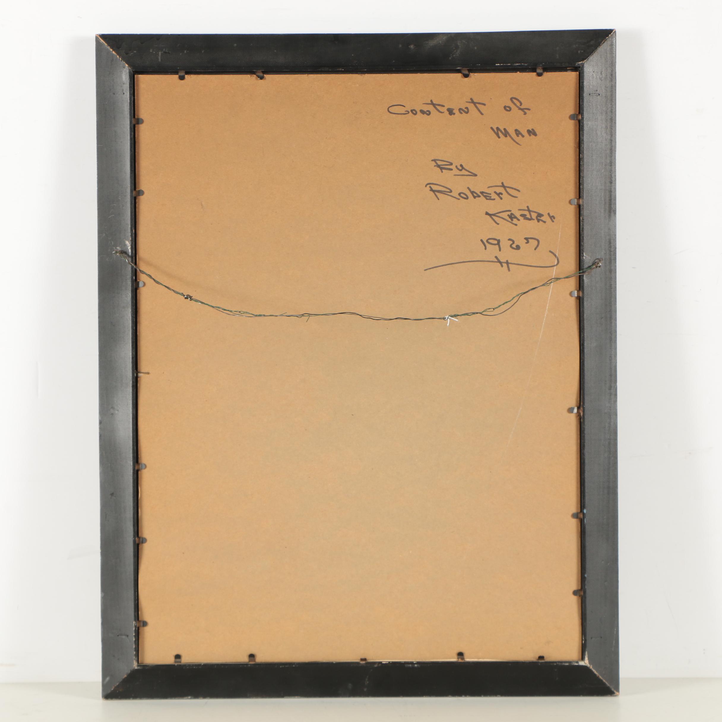 Robert Kaster Airbrush Painting "Content of Man"