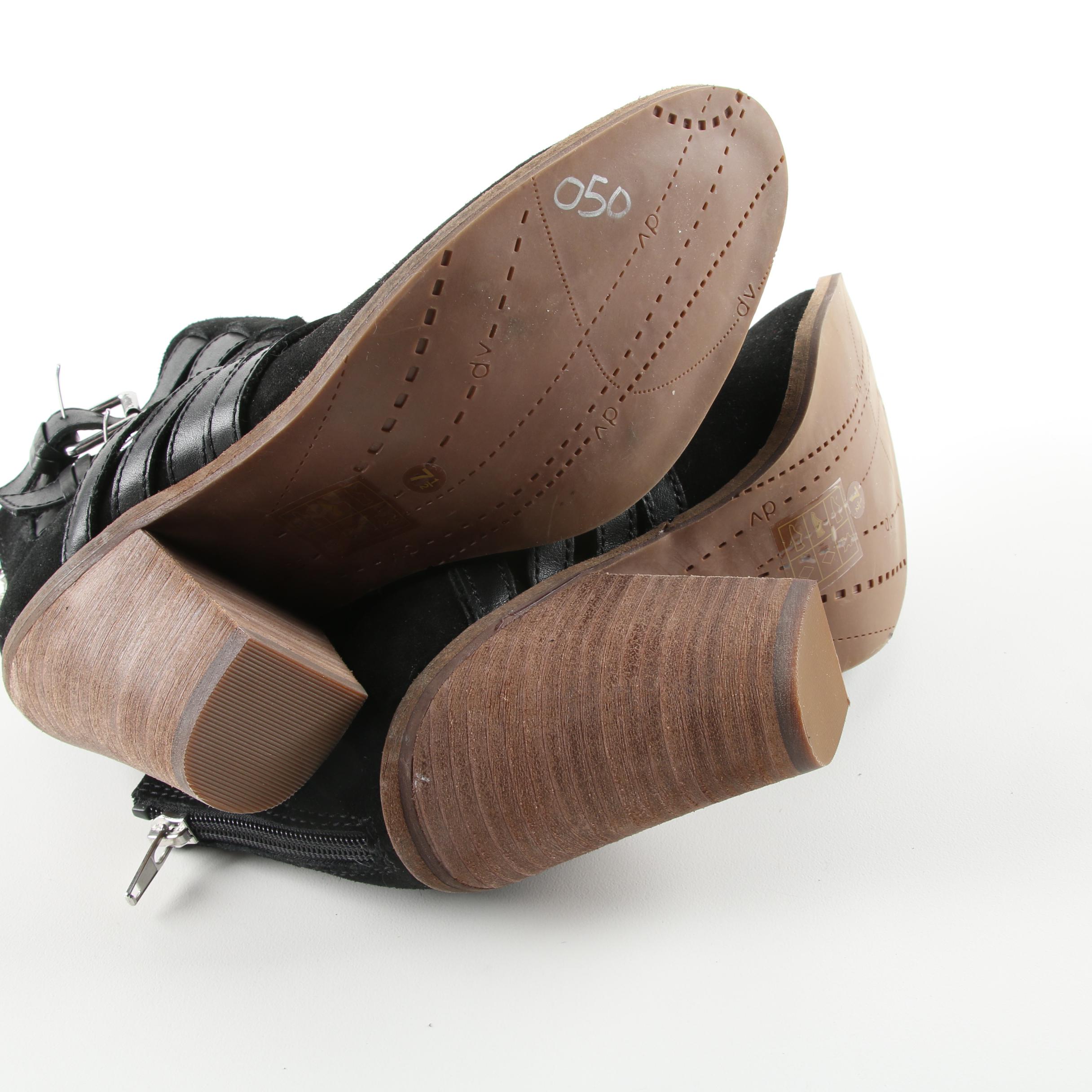 Women's Dolce Vita Black Suede Ankle Boots