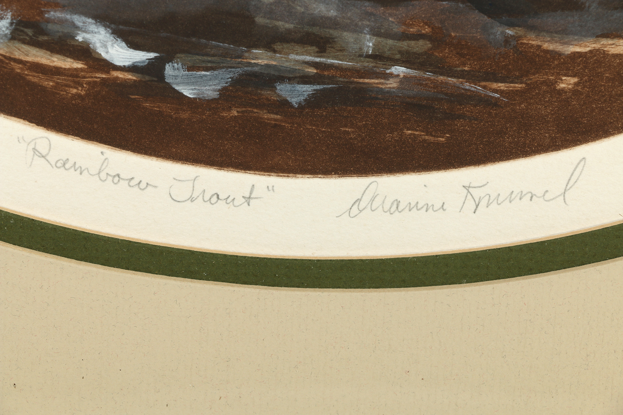 Dianne Krumel Late 20th-Century Etching "Rainbow Trout"