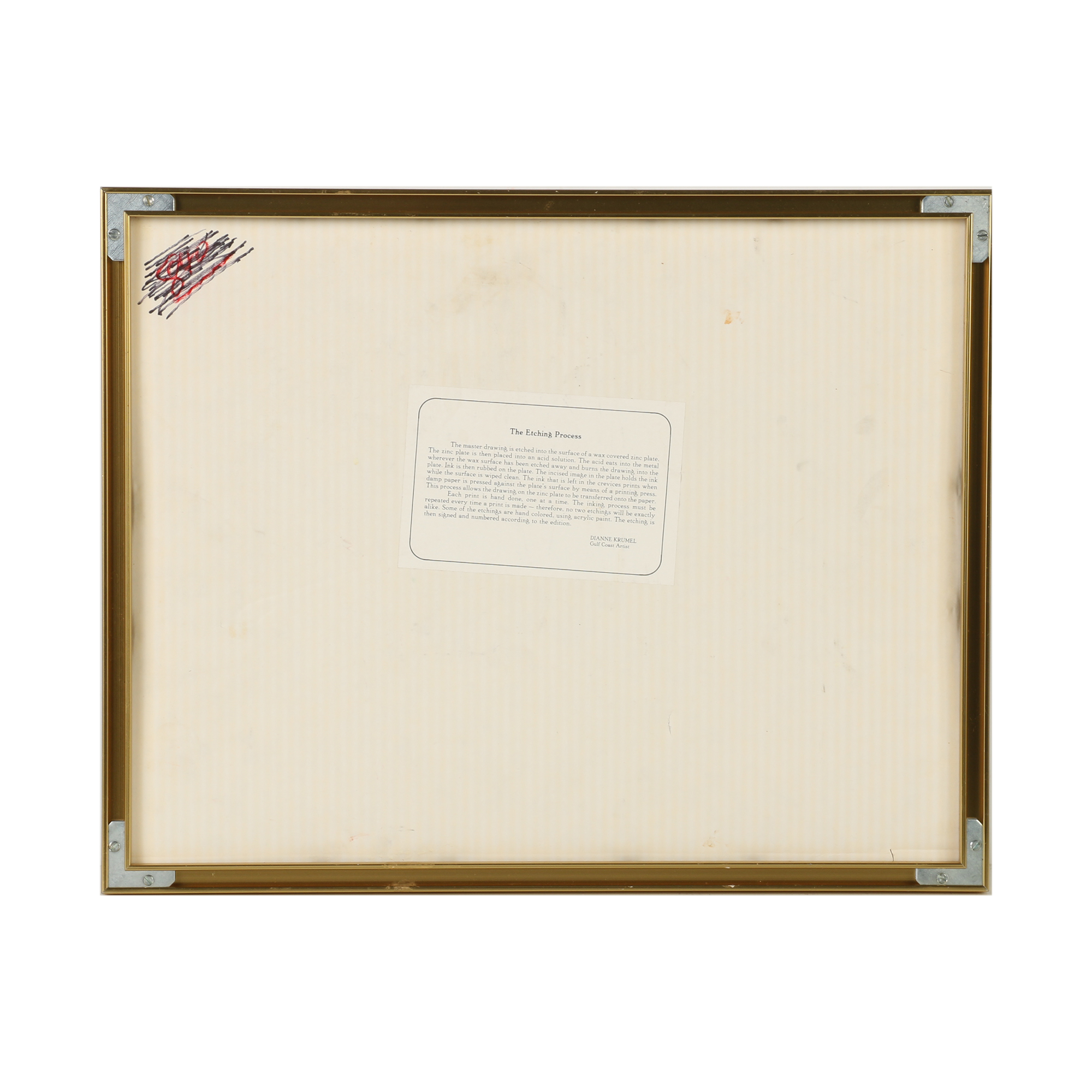 Dianne Krumel Late 20th-Century Etching "Rainbow Trout"