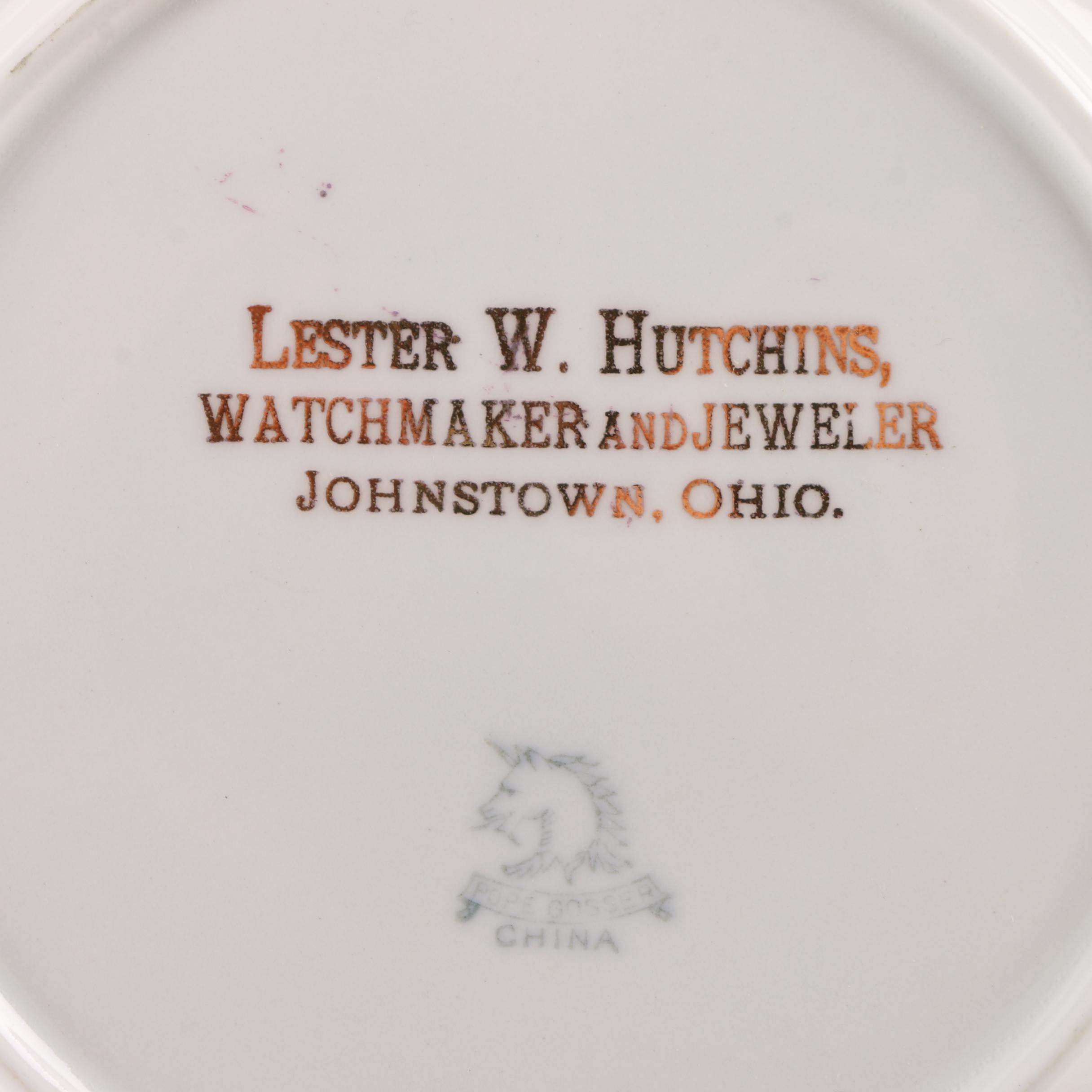 Antique Promotional Pope Gosser 1910 Calendar Plate with Lighthouse Design