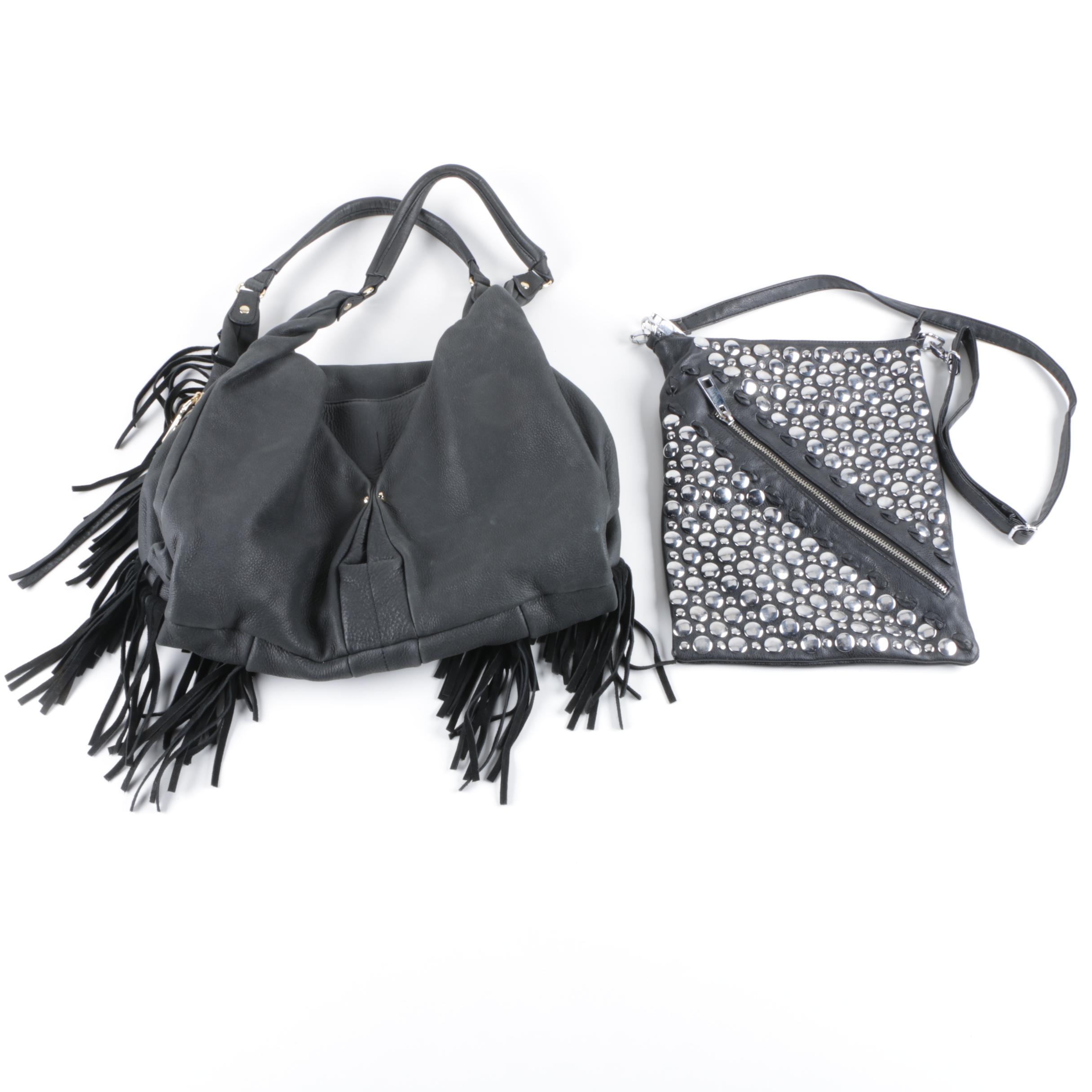 Black Leather Handbags by Aimee Kestenberg and Lionel