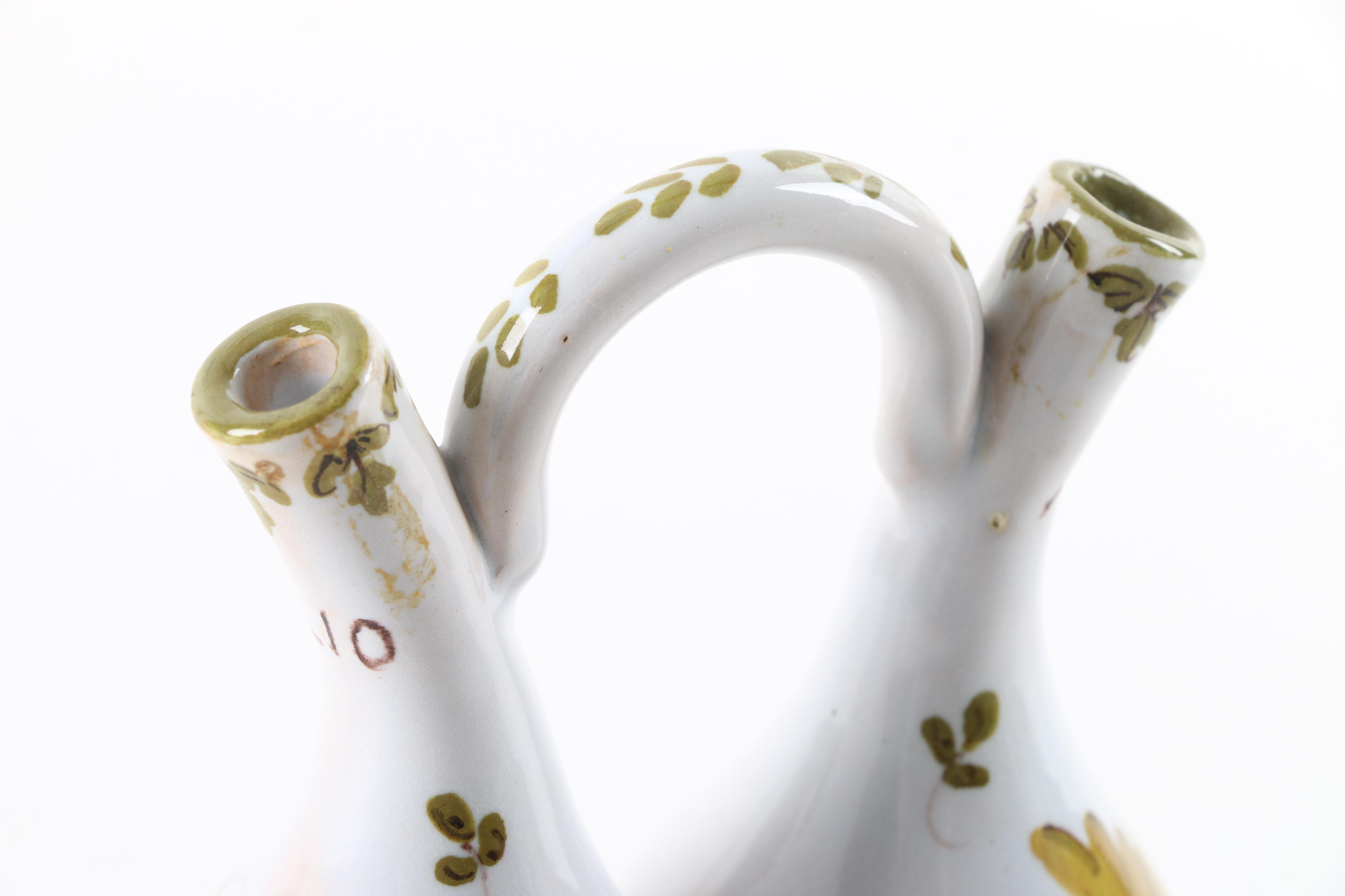 Vintage Hand Painted Maiolica Italian Tableware