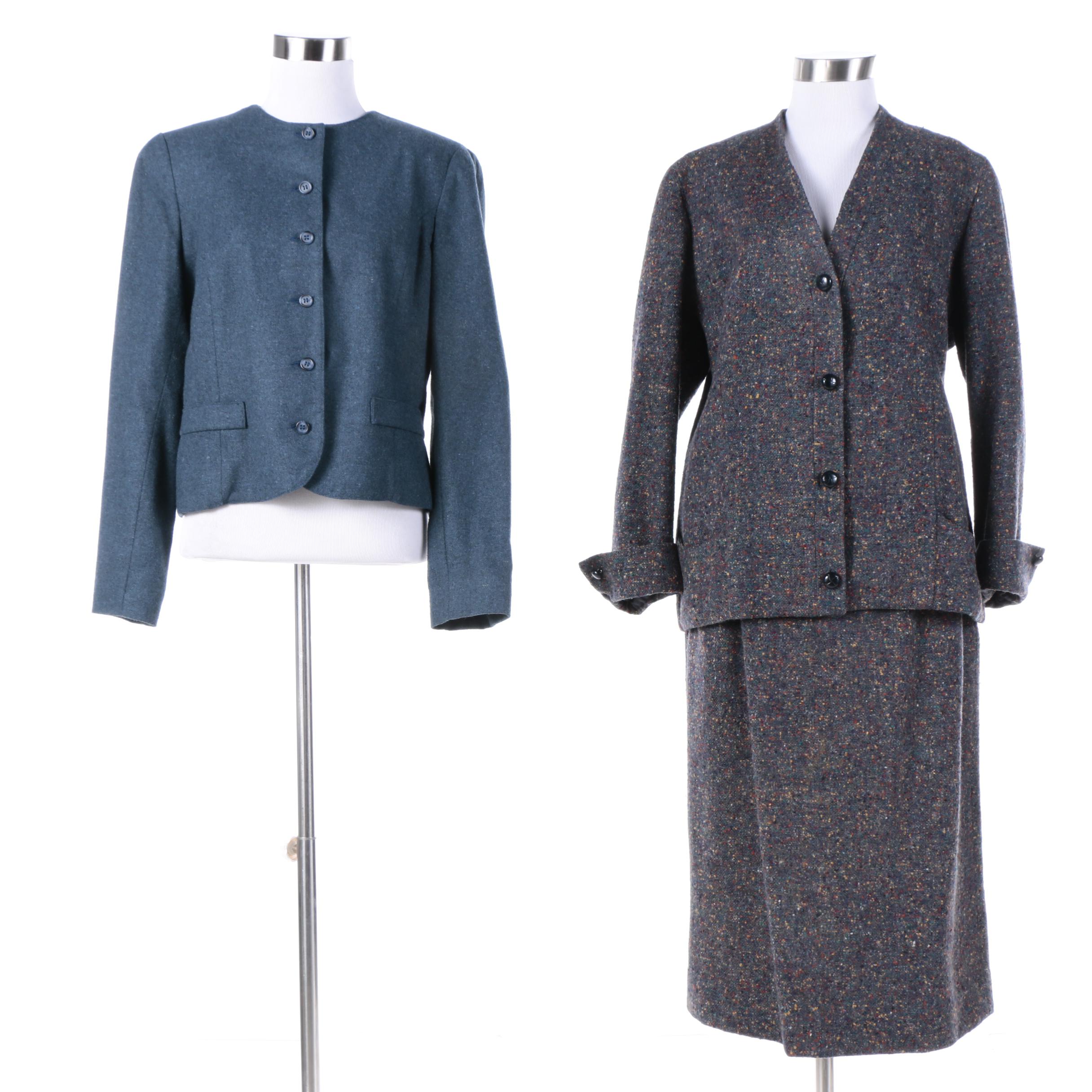 Women's Vintage Marshall Field's Wool Skirt Suit and Butte Jacket