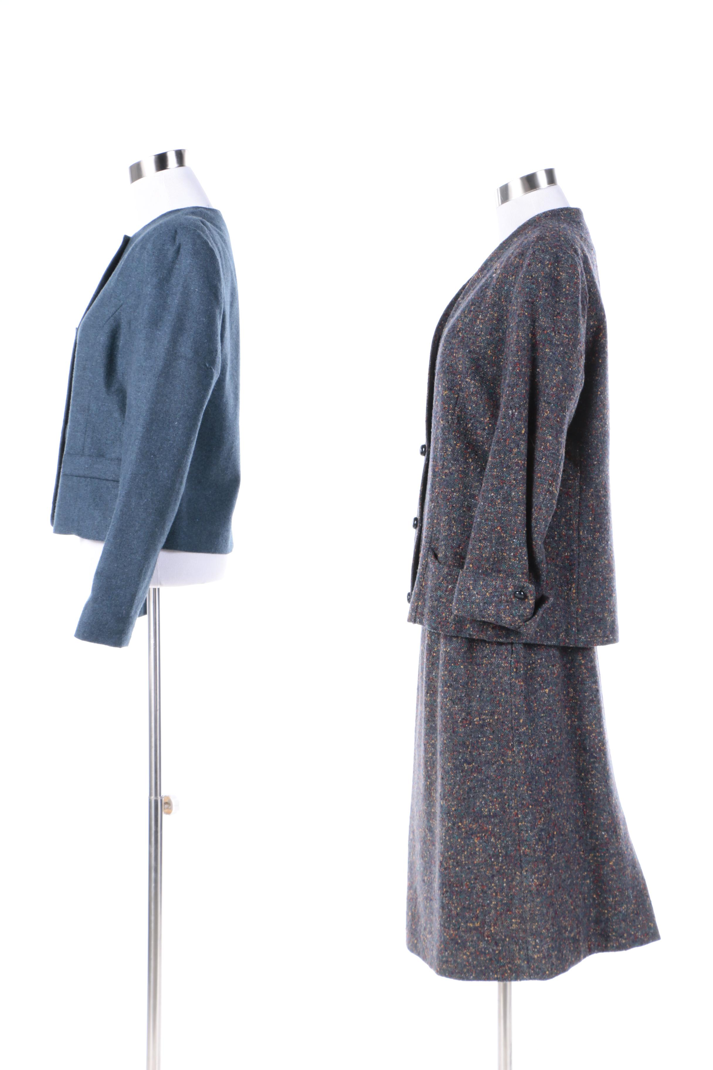 Women's Vintage Marshall Field's Wool Skirt Suit and Butte Jacket