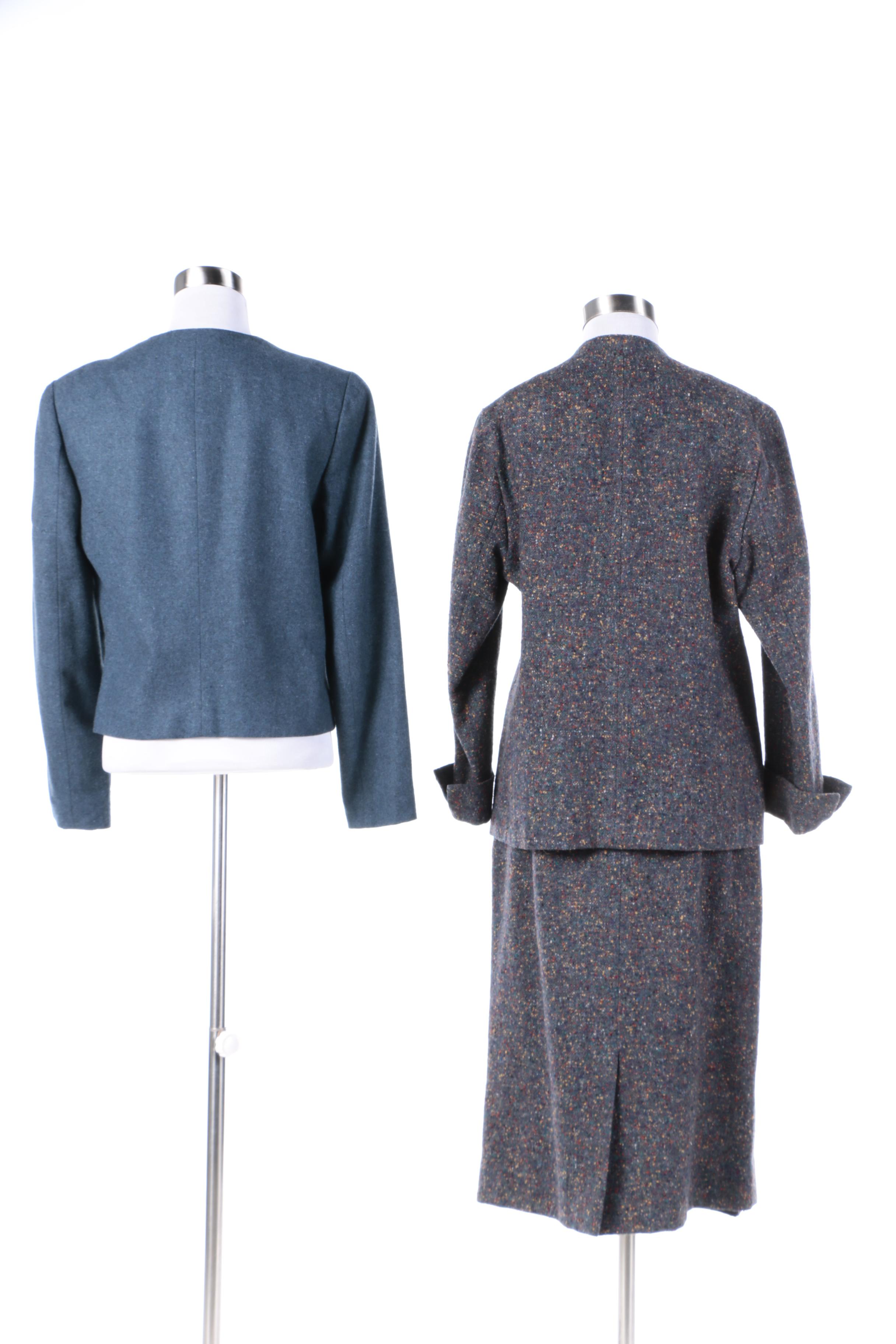 Women's Vintage Marshall Field's Wool Skirt Suit and Butte Jacket