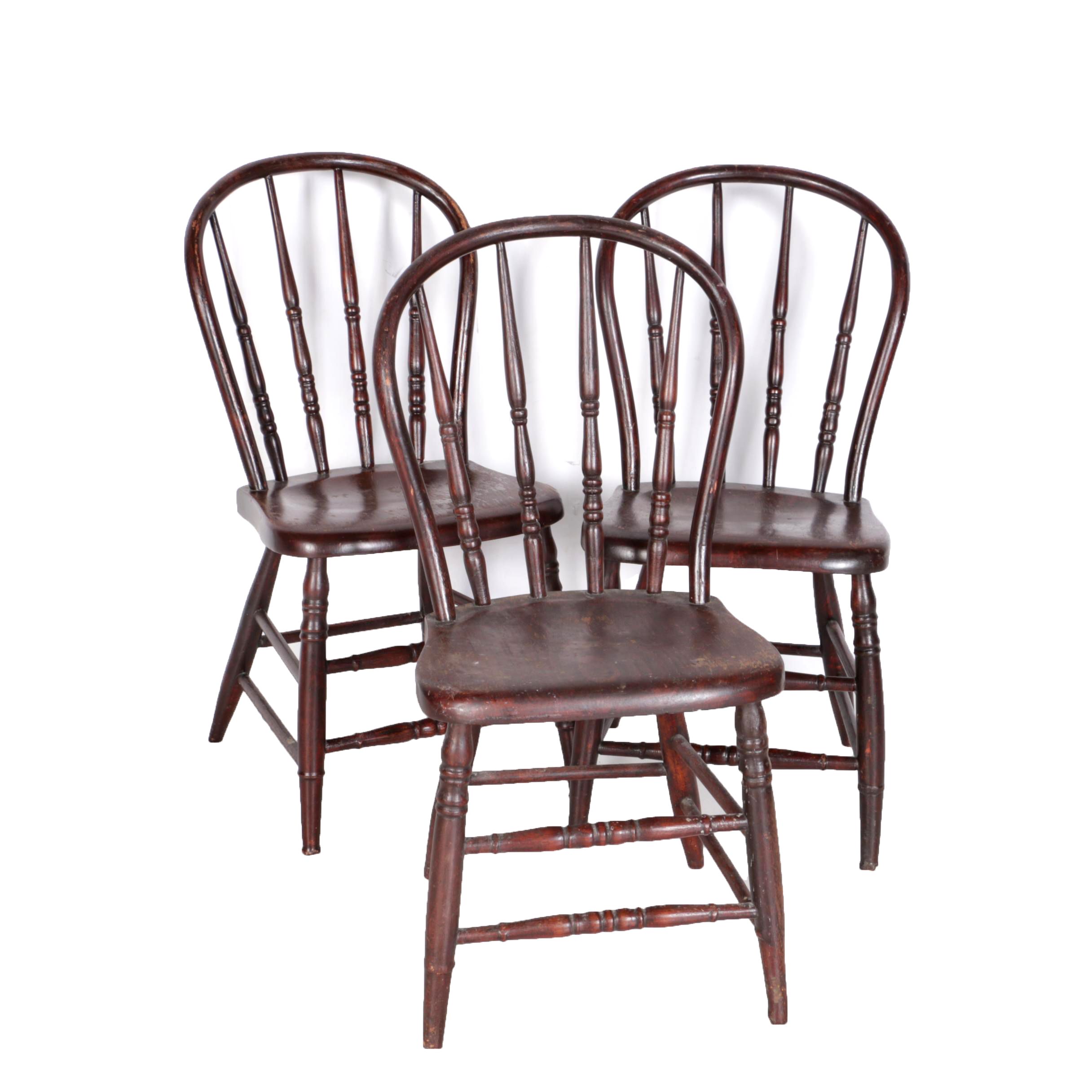 Set of Three Vintage Windsor Side Chairs