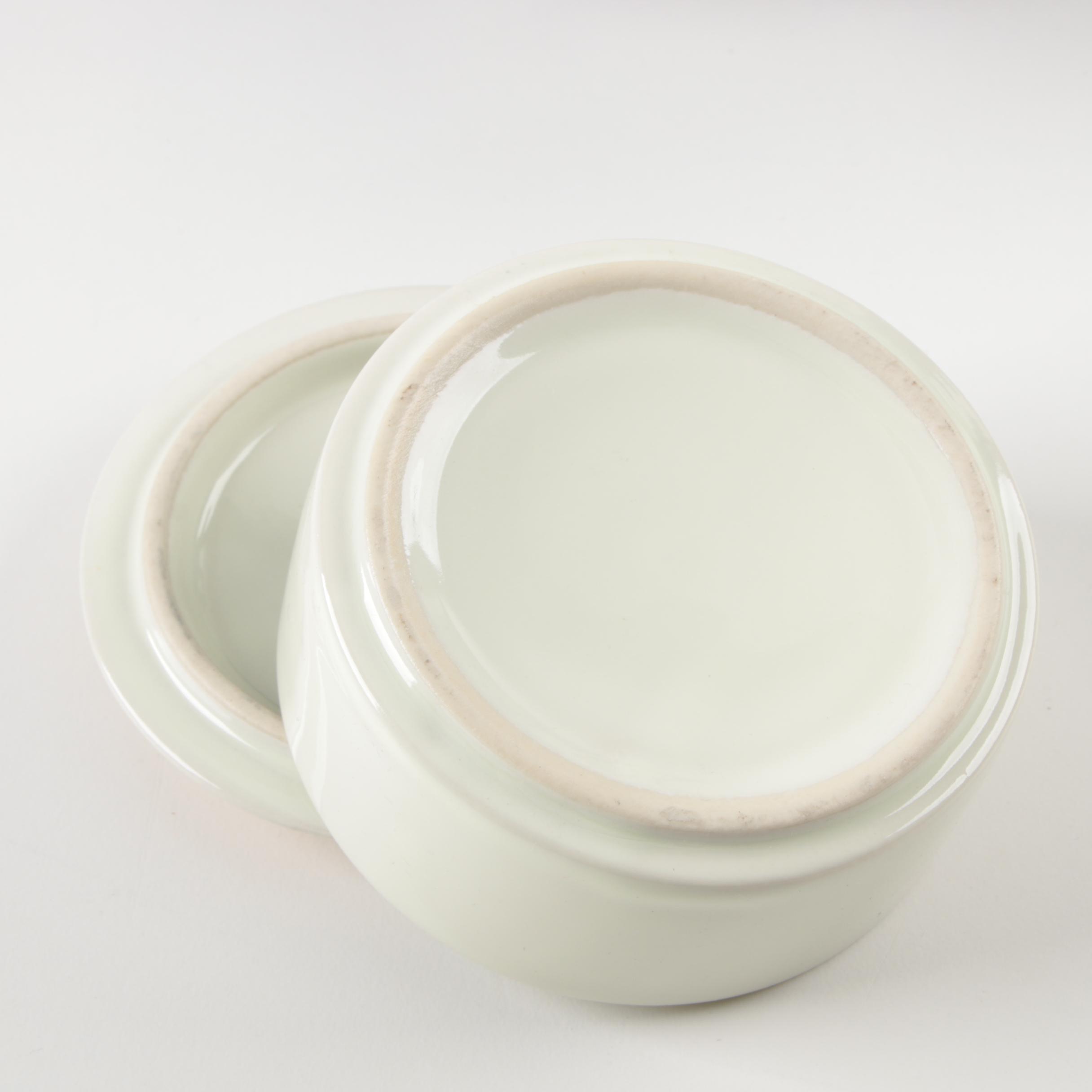 East Asian Tableware and Trinket Box Including Shot Glasses