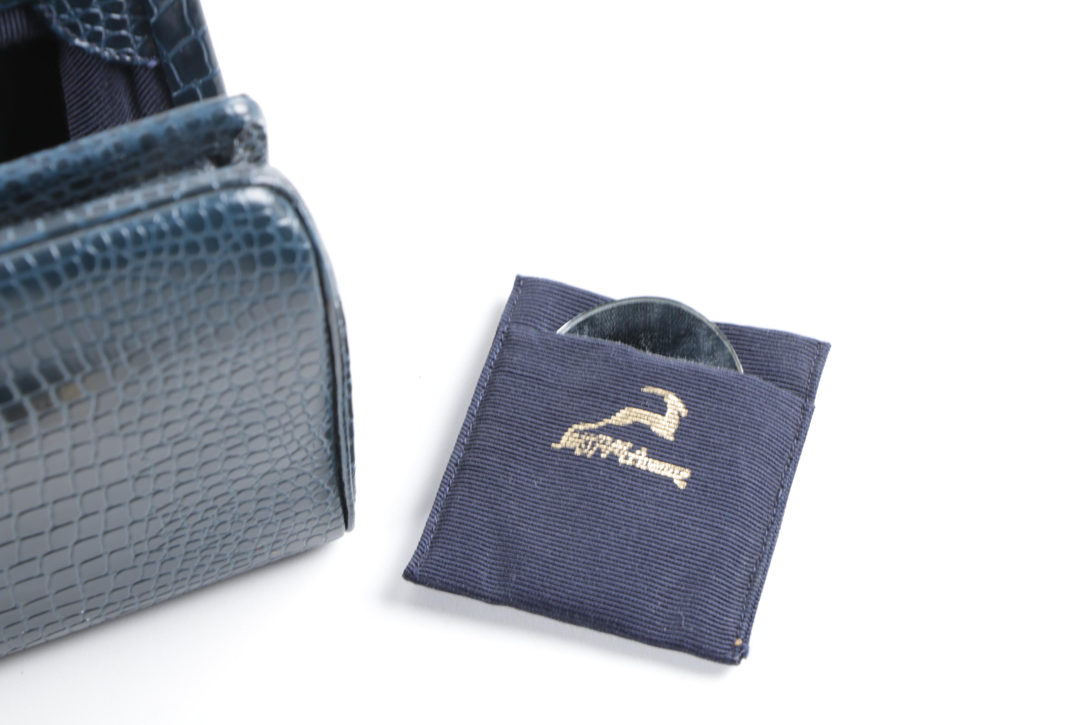 1960s Vintage Koret Crocodile Embossed Patent Leather Satchel