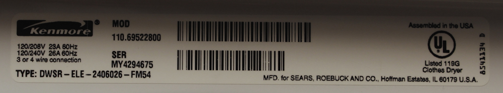 Maytag Washer and Kenmore Dryer