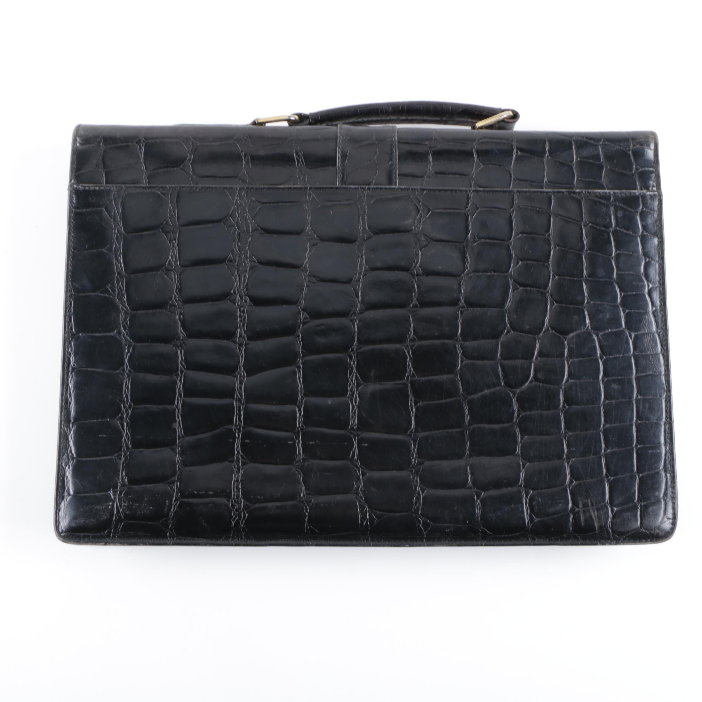 Embossed Leather Briefcase