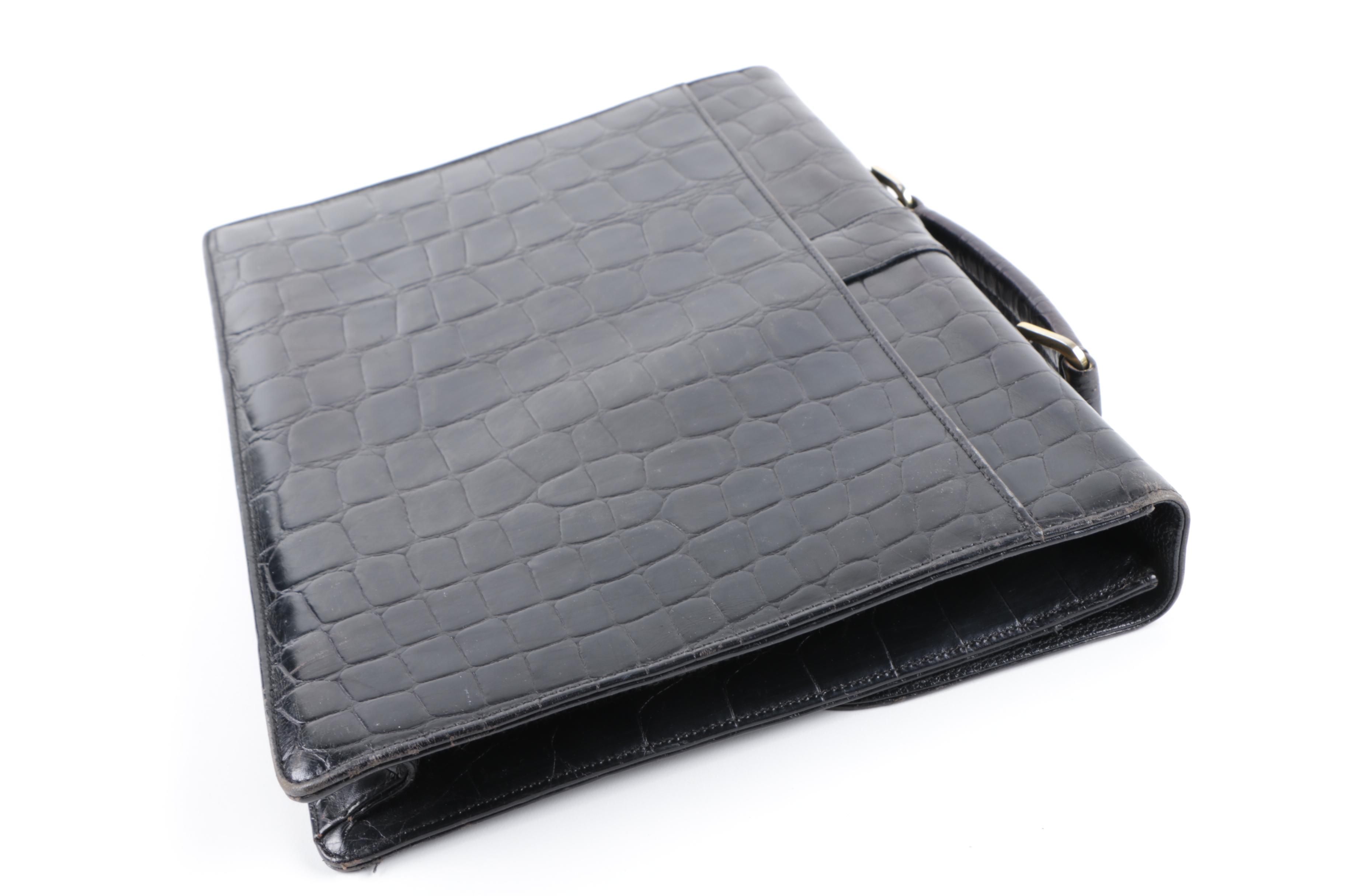 Embossed Leather Briefcase