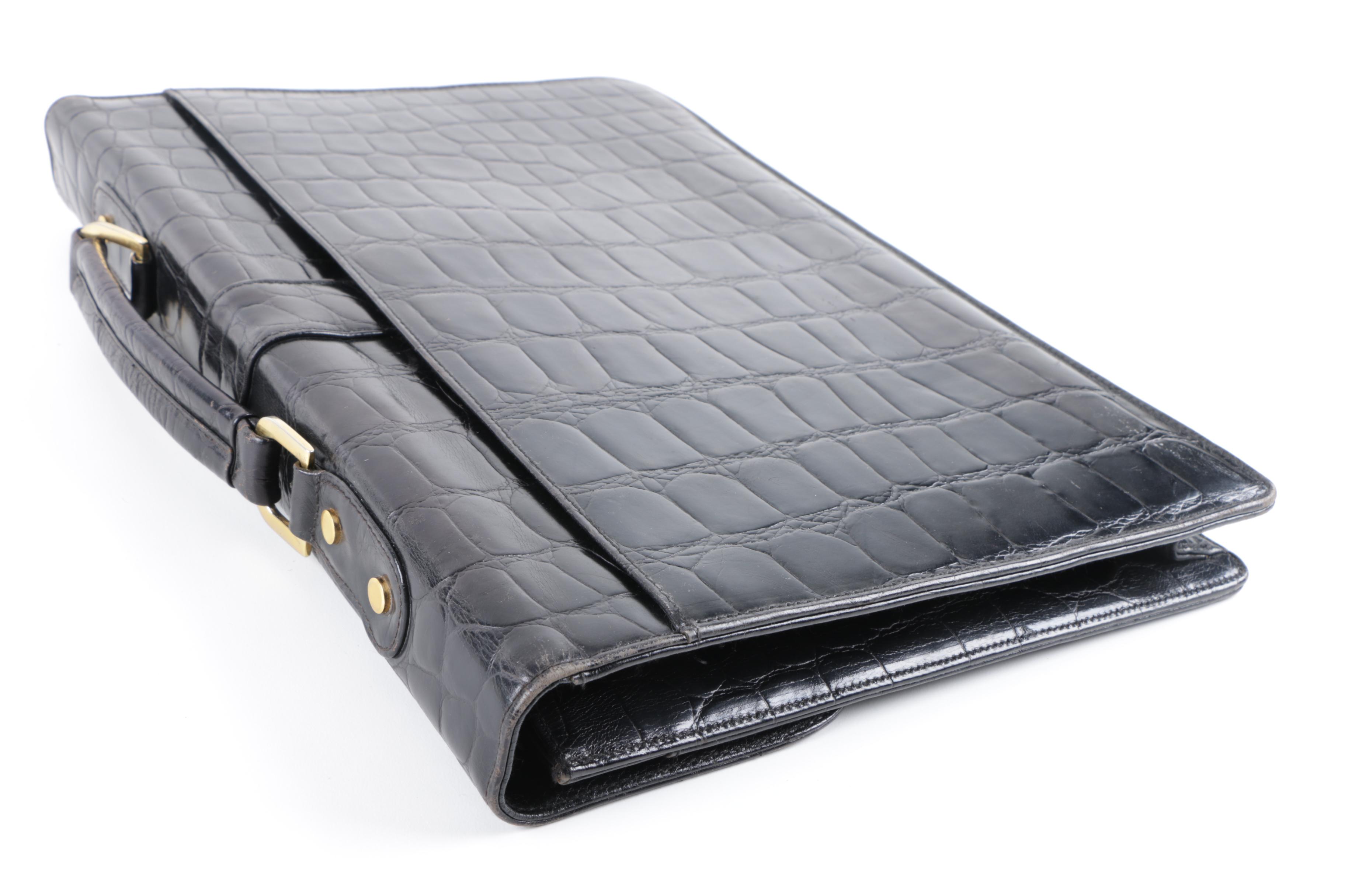 Embossed Leather Briefcase