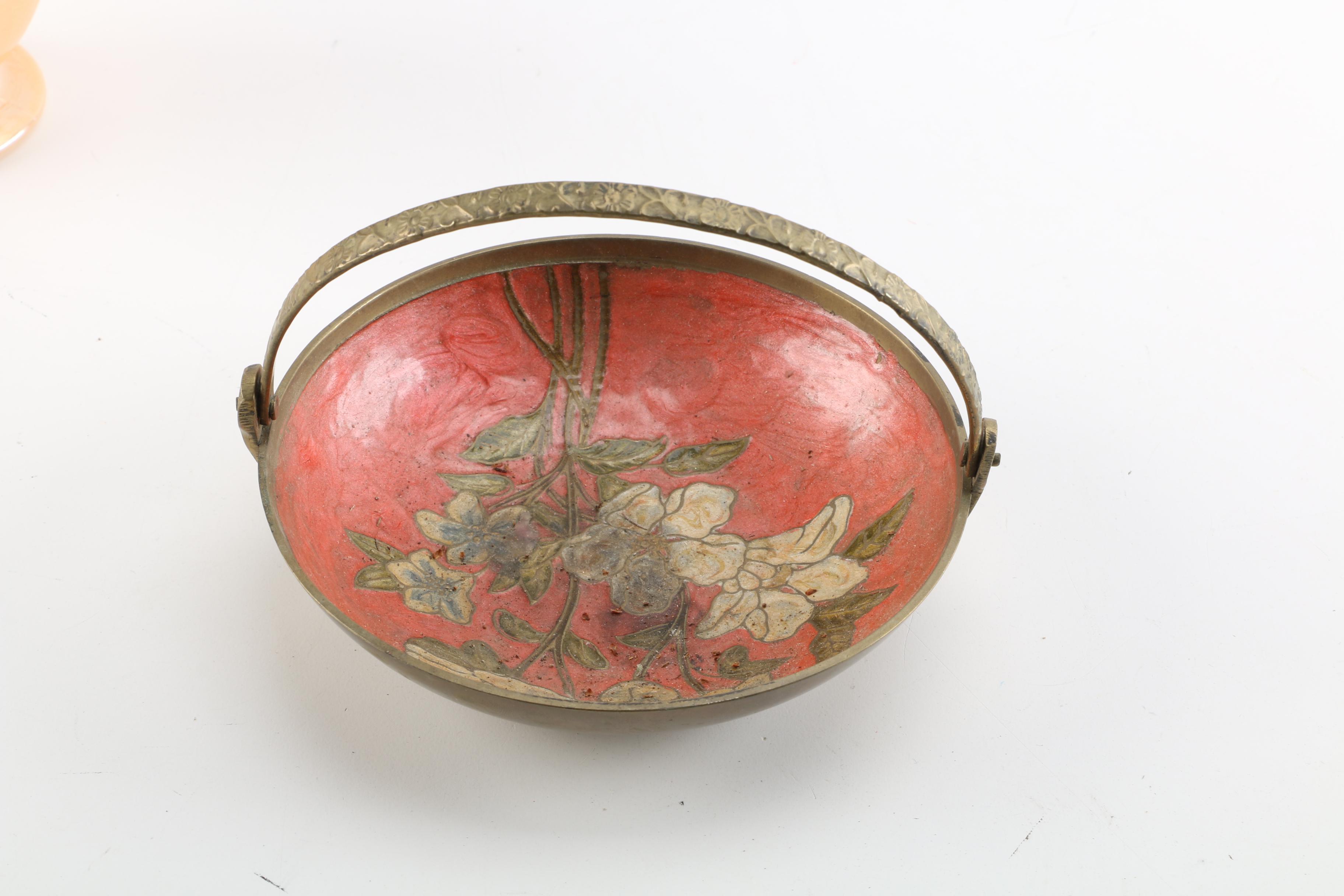 Wedgwood Jasperware Plate, Fire-King "Peach Laurel Lustre" Creamer and More