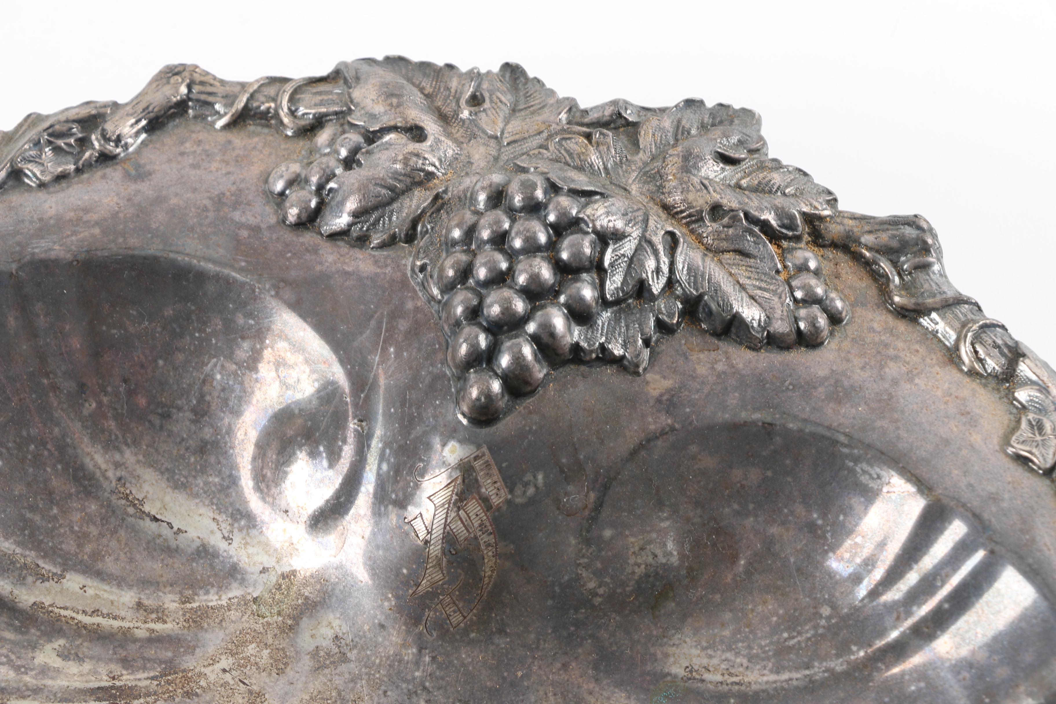 Vintage Silver Plate Shell Dish from Gump's of San Francisco