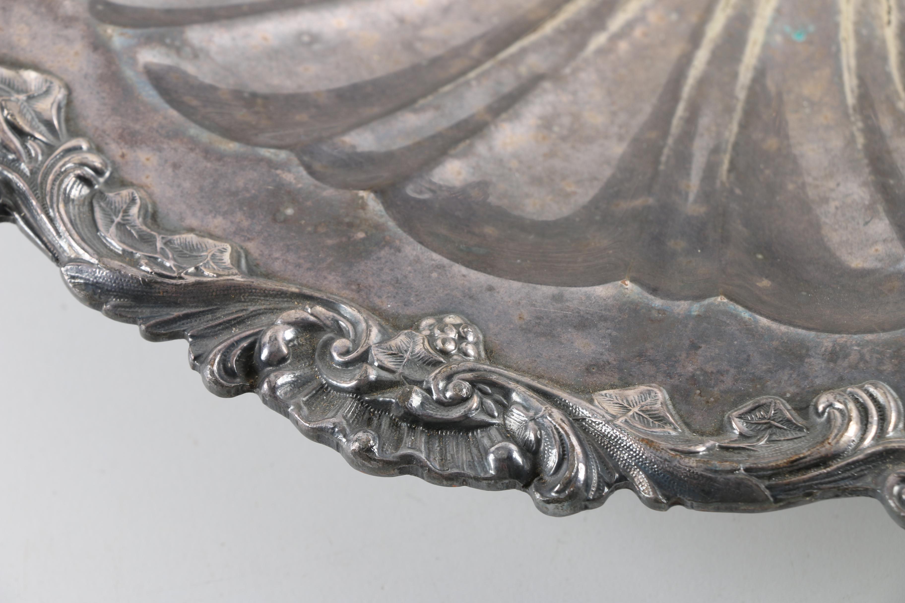 Vintage Silver Plate Shell Dish from Gump's of San Francisco