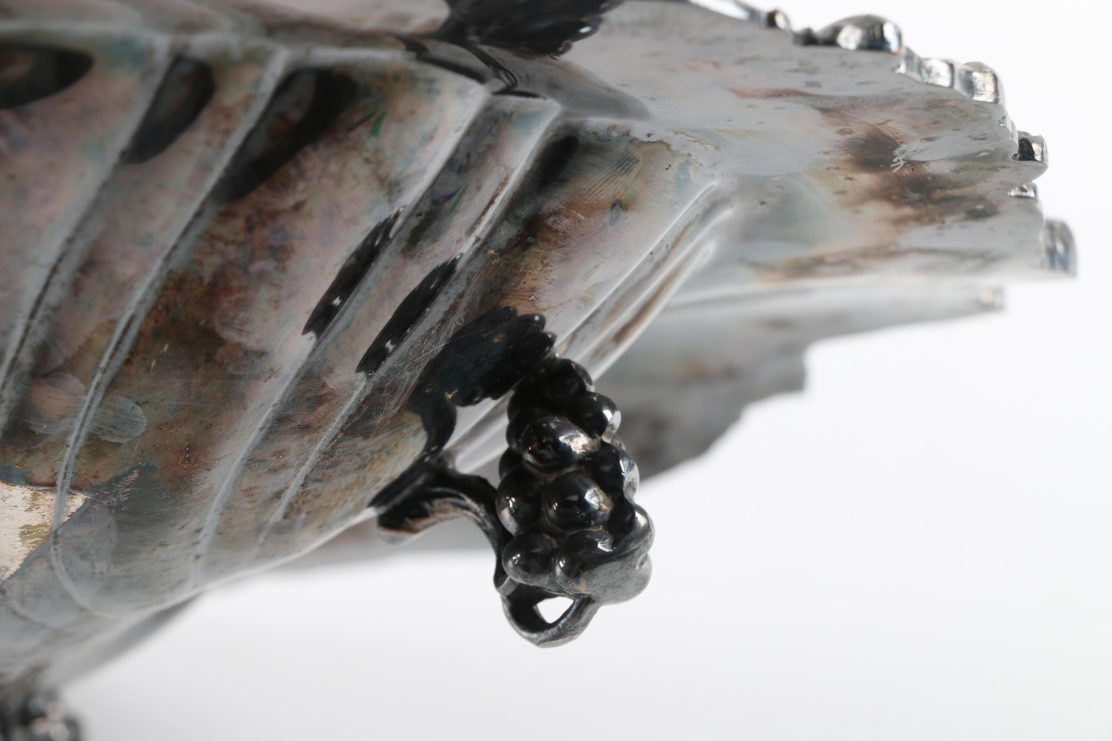 Vintage Silver Plate Shell Dish from Gump's of San Francisco