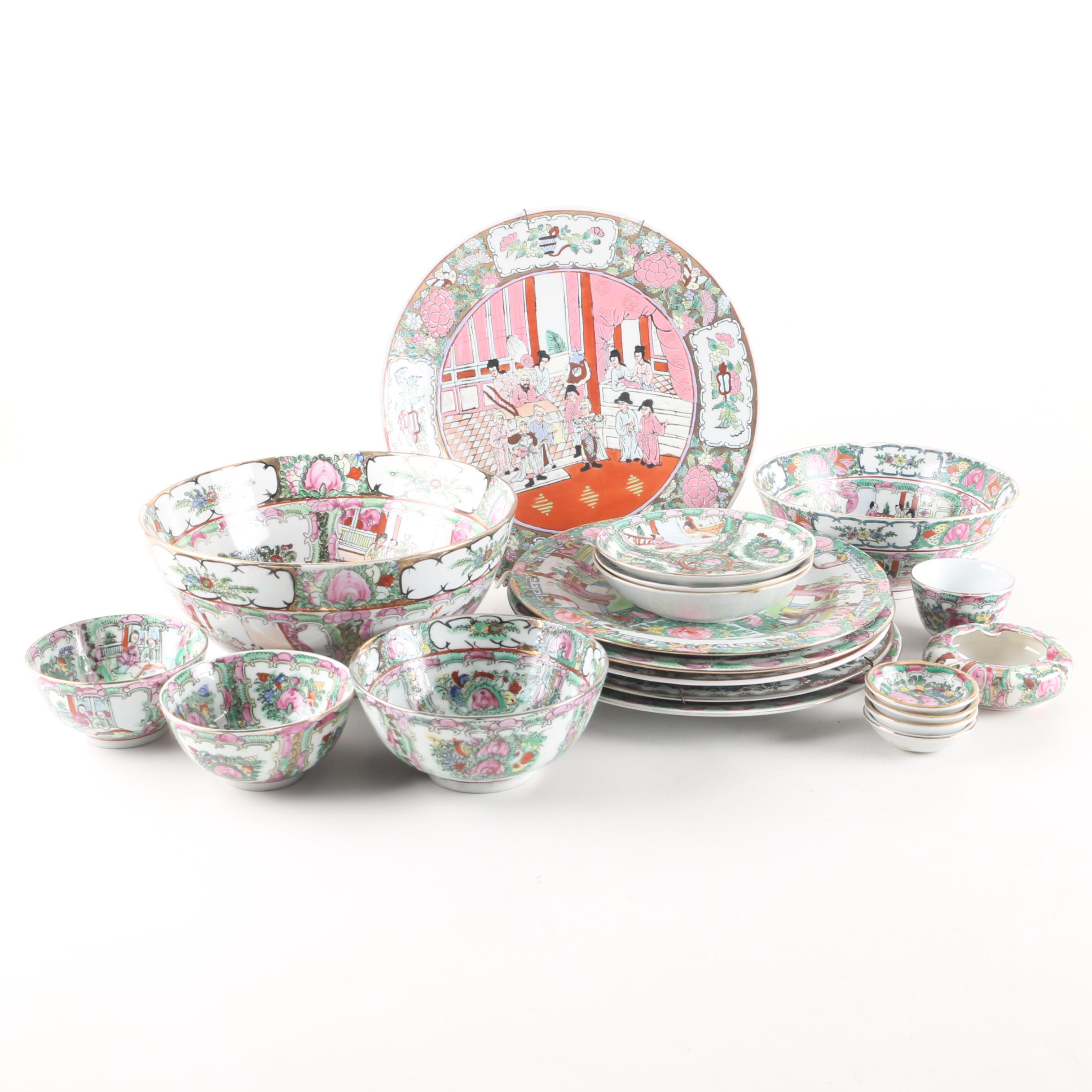 Chinese Rose Medallion Porcelain Dinnerware