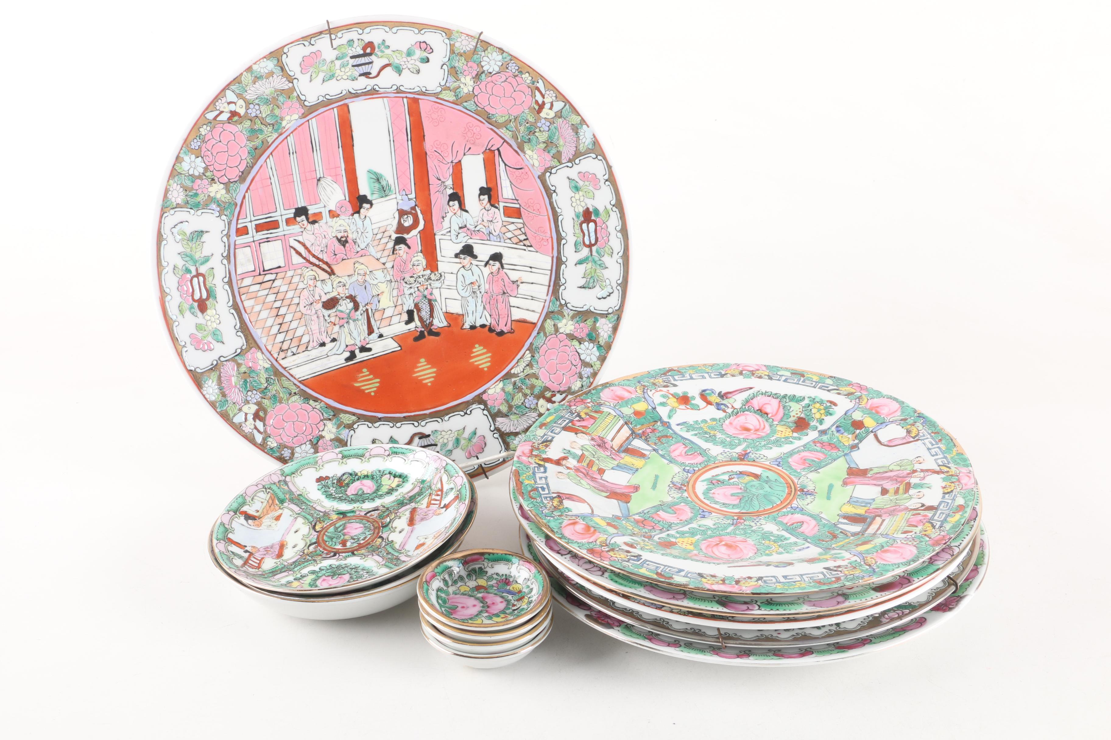 Chinese Rose Medallion Porcelain Dinnerware