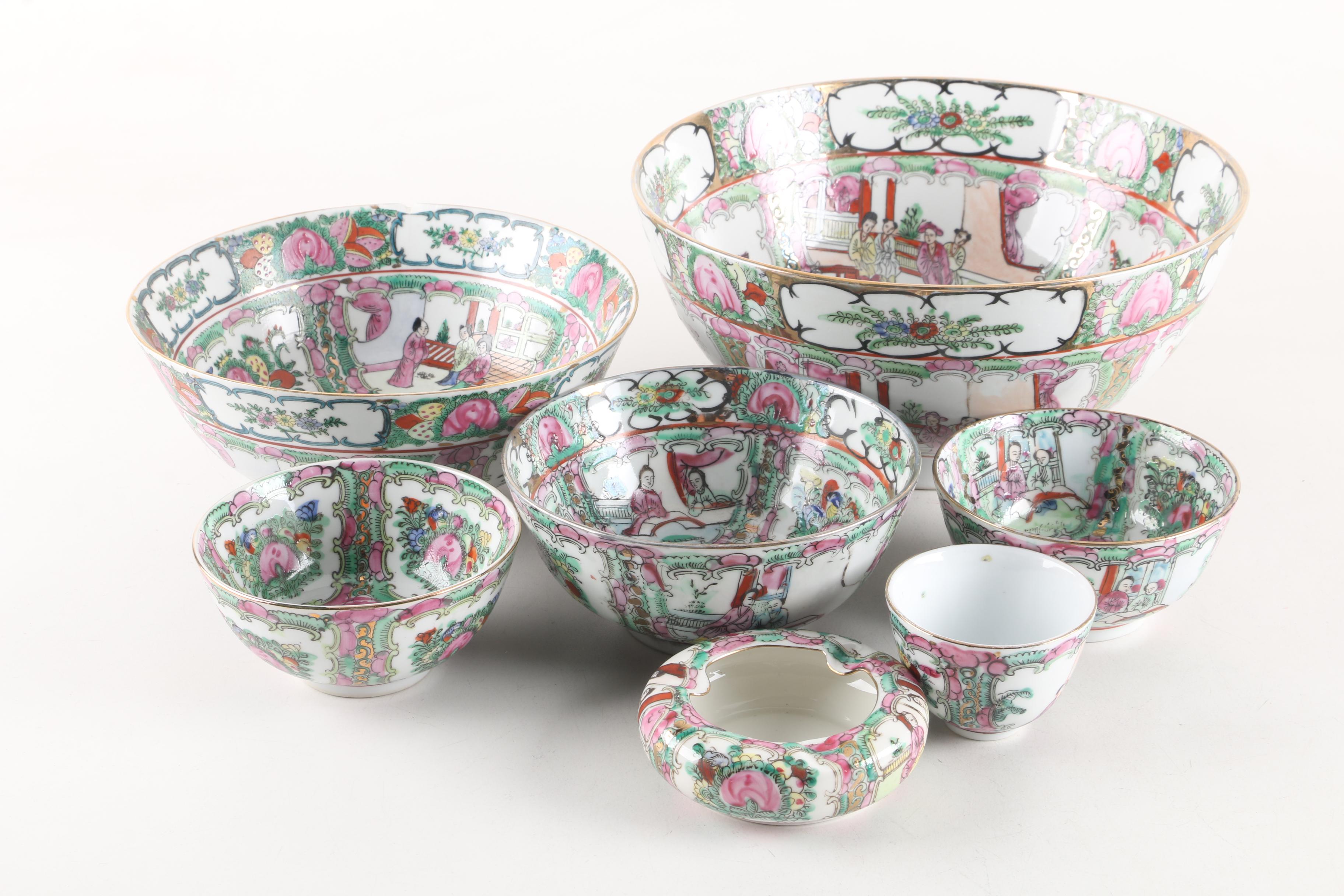 Chinese Rose Medallion Porcelain Dinnerware