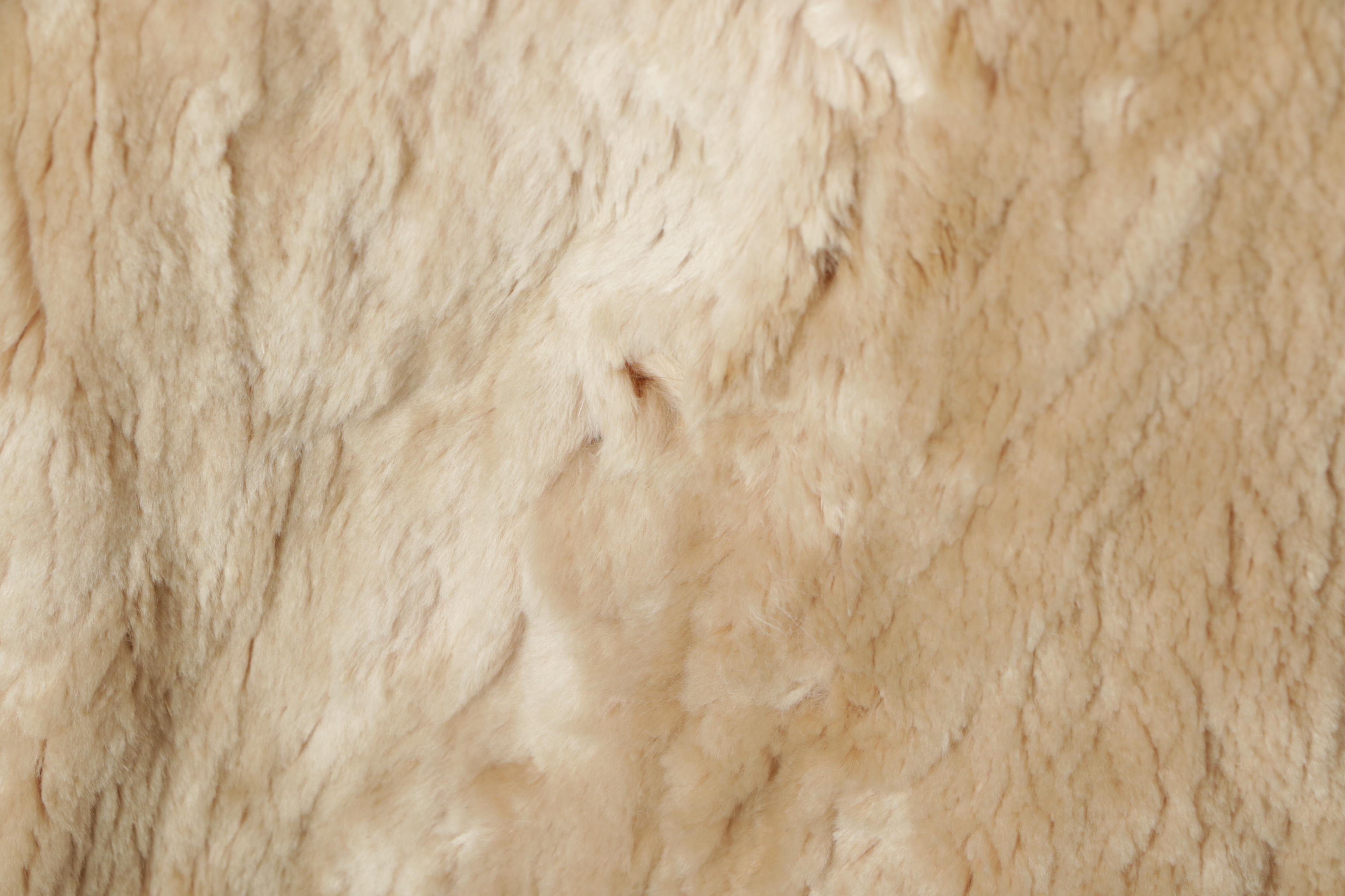 Women's Philip Fur Co. Bleached and Sheared Beaver Fur Coat with Mink Fur Collar