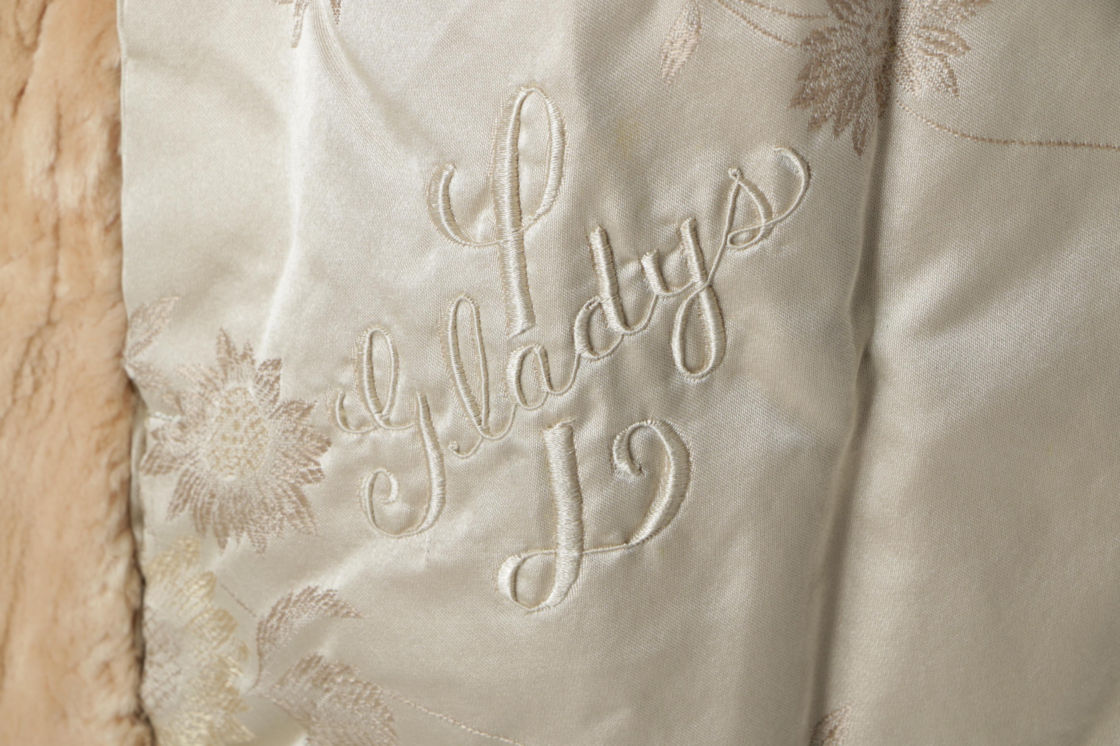 Women's Philip Fur Co. Bleached and Sheared Beaver Fur Coat with Mink Fur Collar