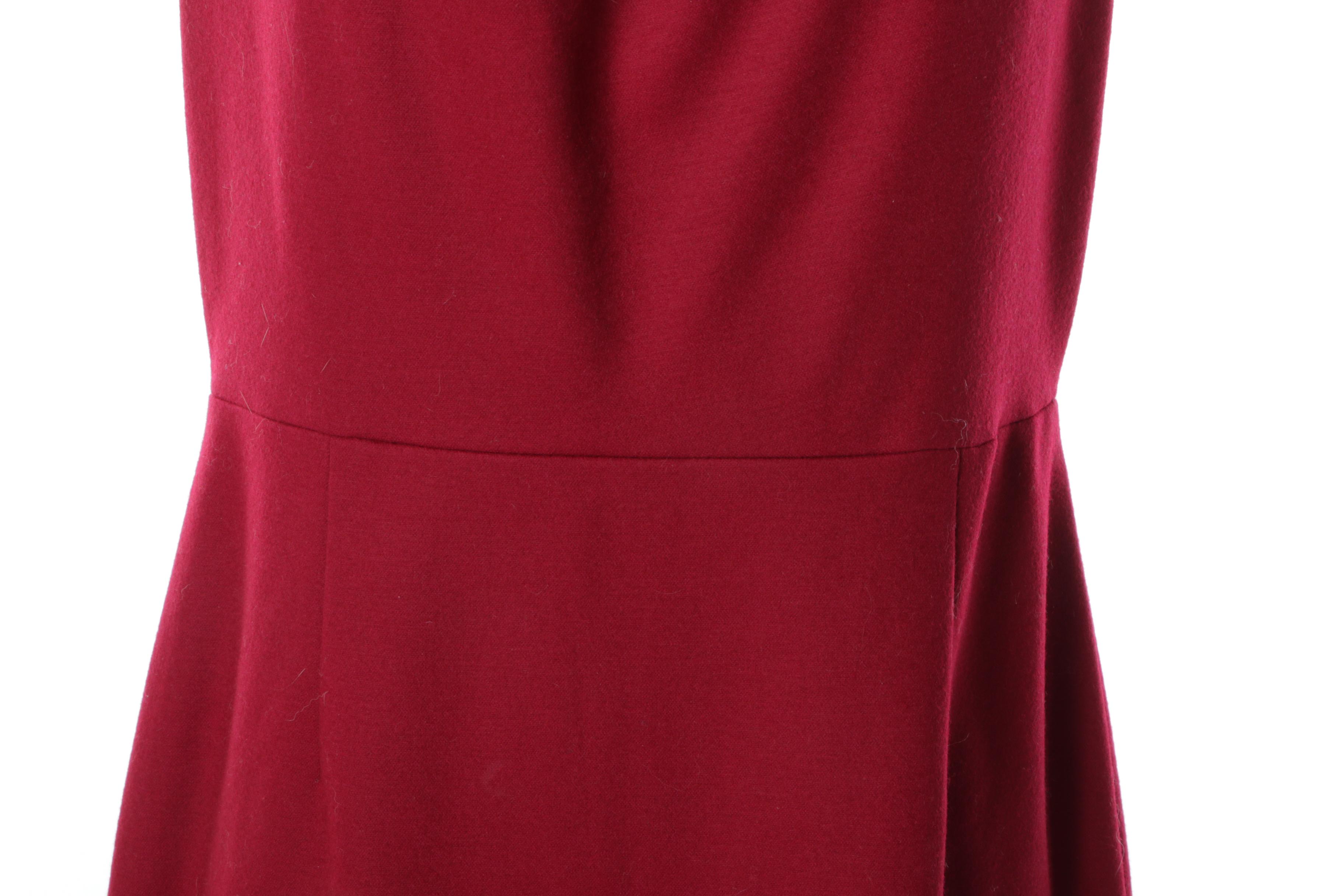 Elie Tahari Red Sleeveless Sheath Dress