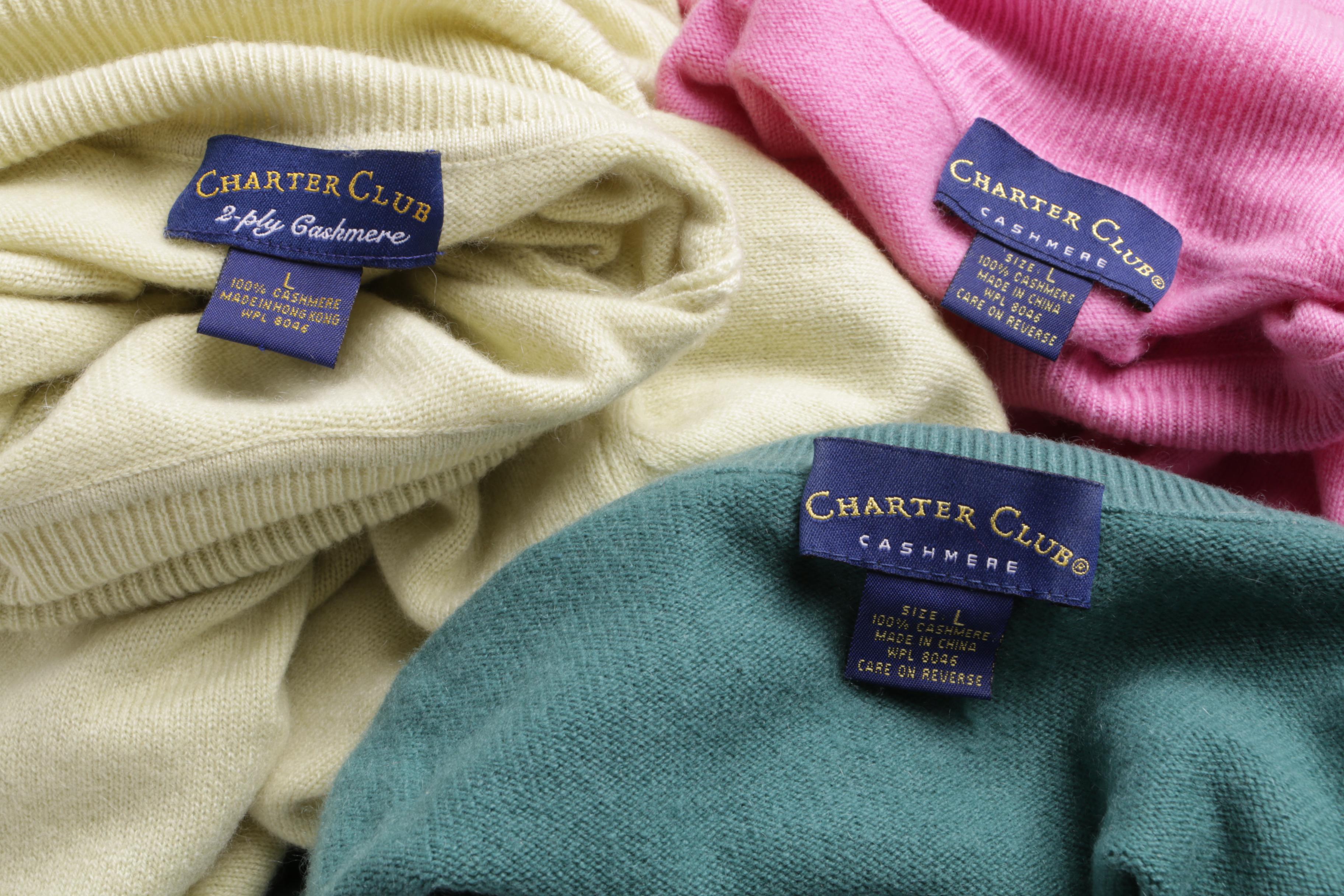 Charter Club Cashmere Turtleneck Sweaters