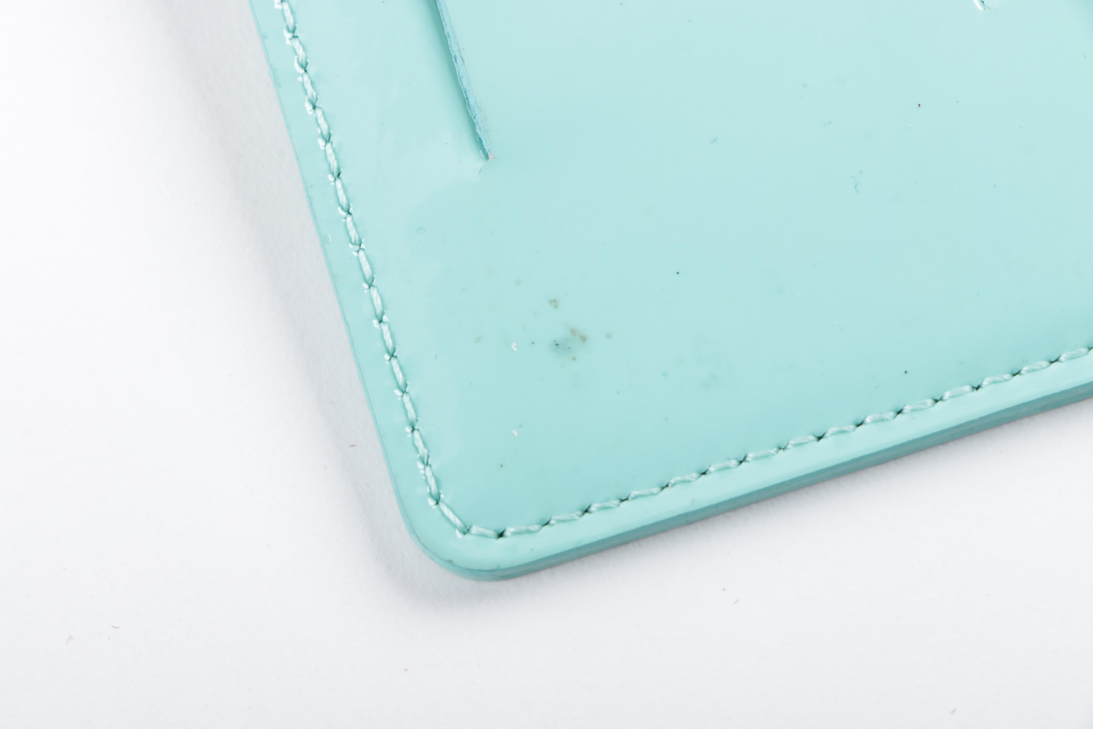 Tiffany & Co. Teal Leather Passport Holder and Luggage Tags
