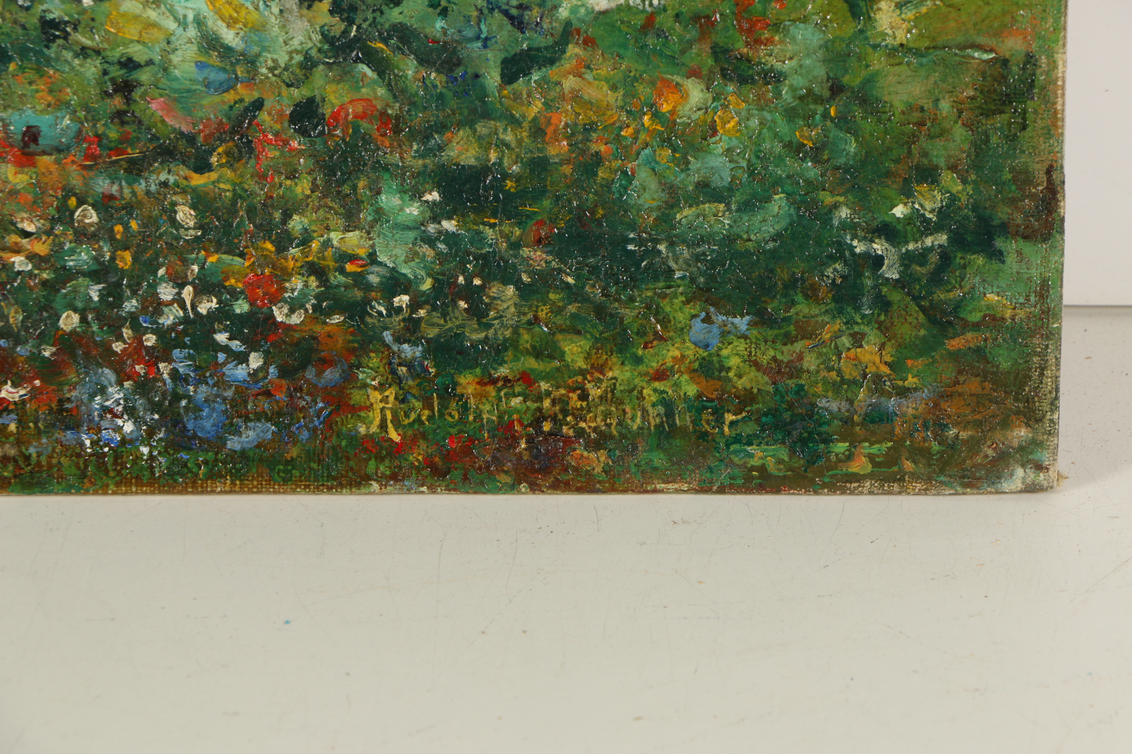 Rudolph F. Bunner Oil Painting "Twin Oaks"