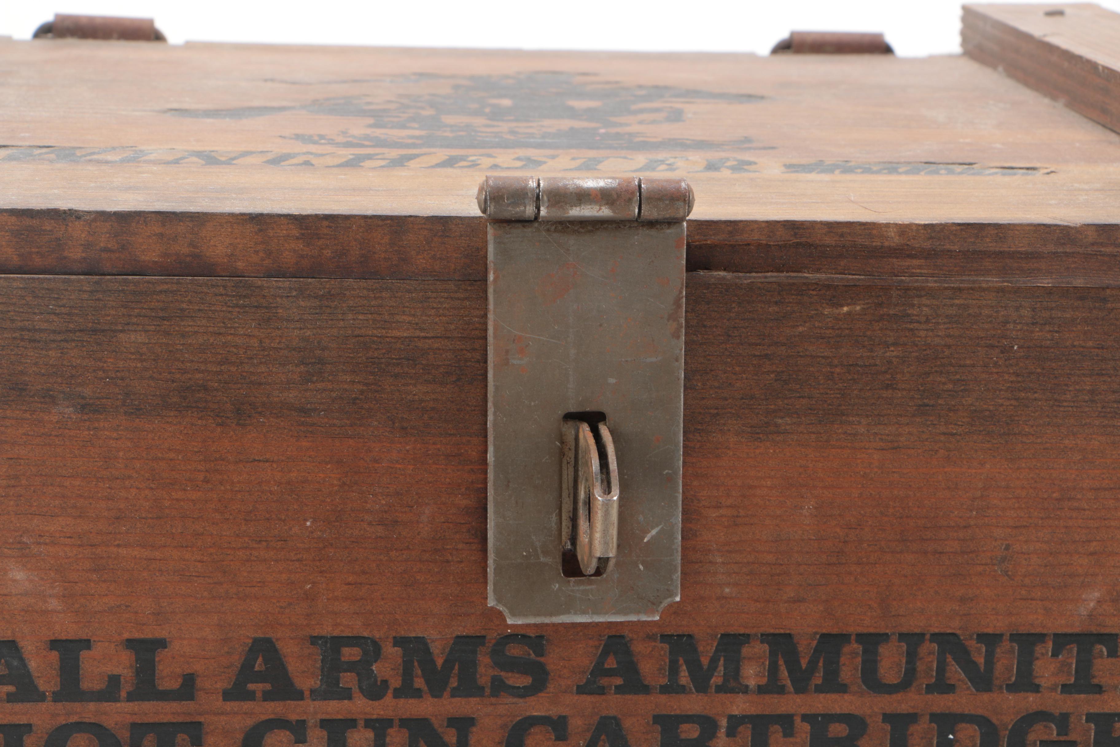 Vintage Winchester Wooden Ammunition Box