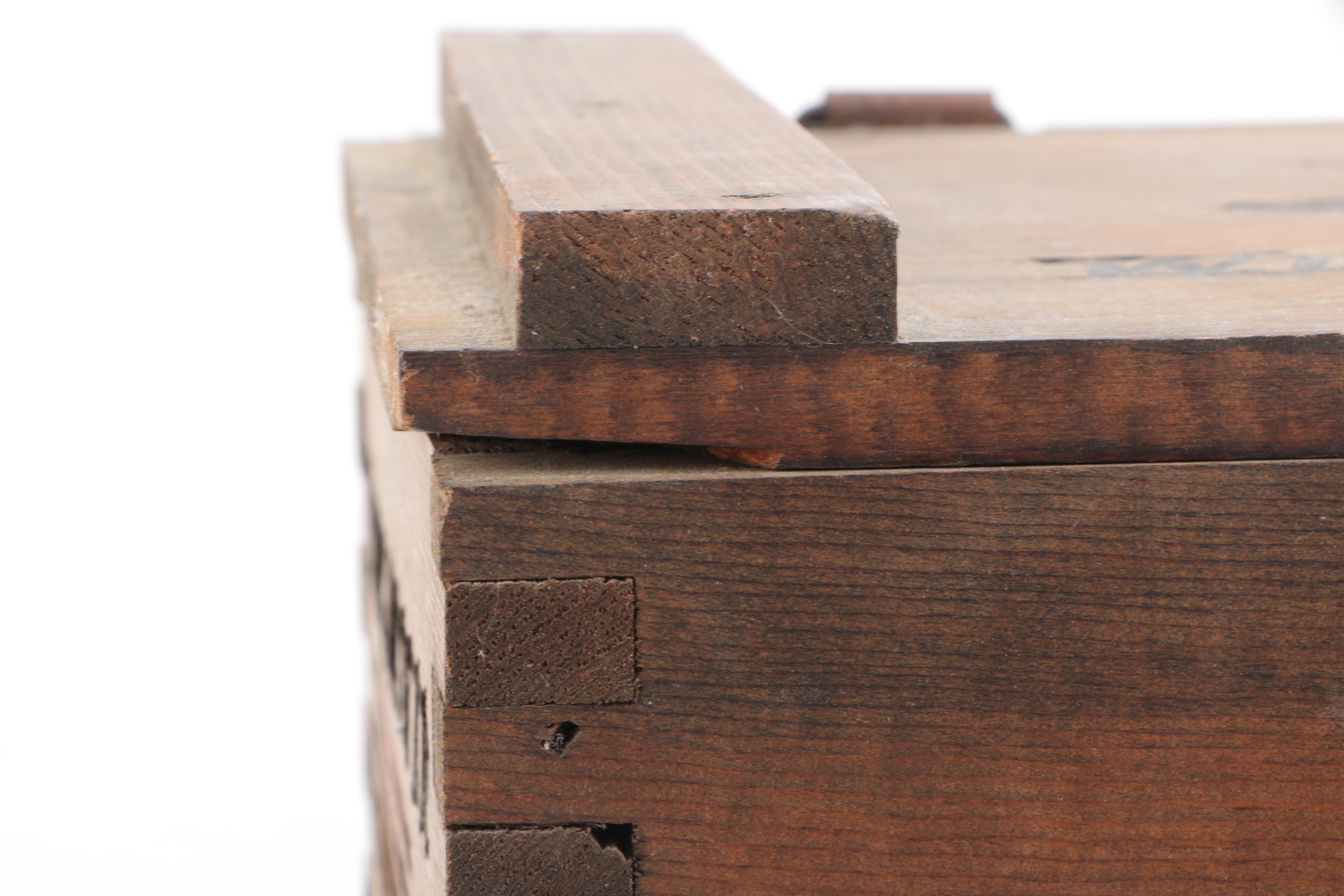 Vintage Winchester Wooden Ammunition Box