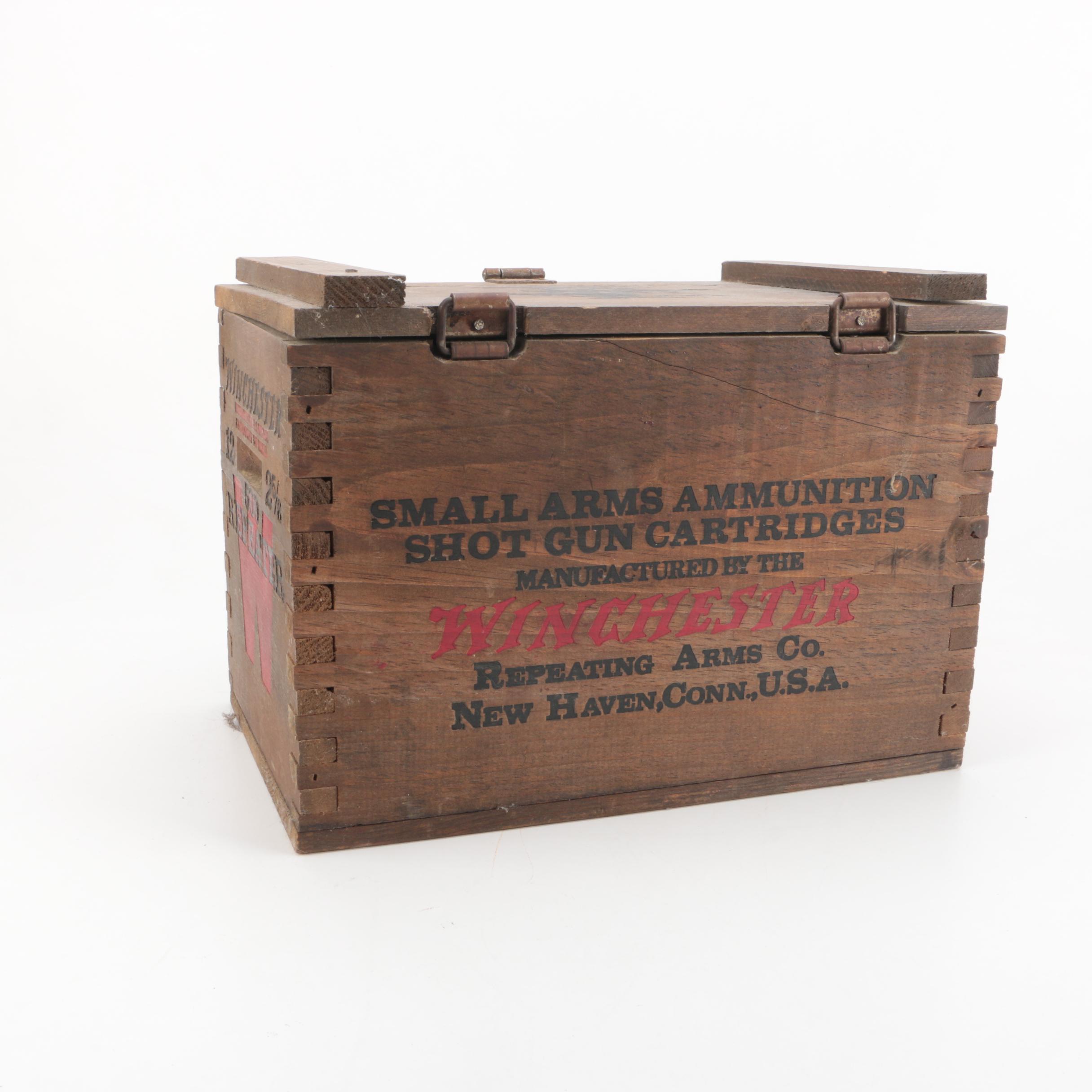 Vintage Winchester Wooden Ammunition Box