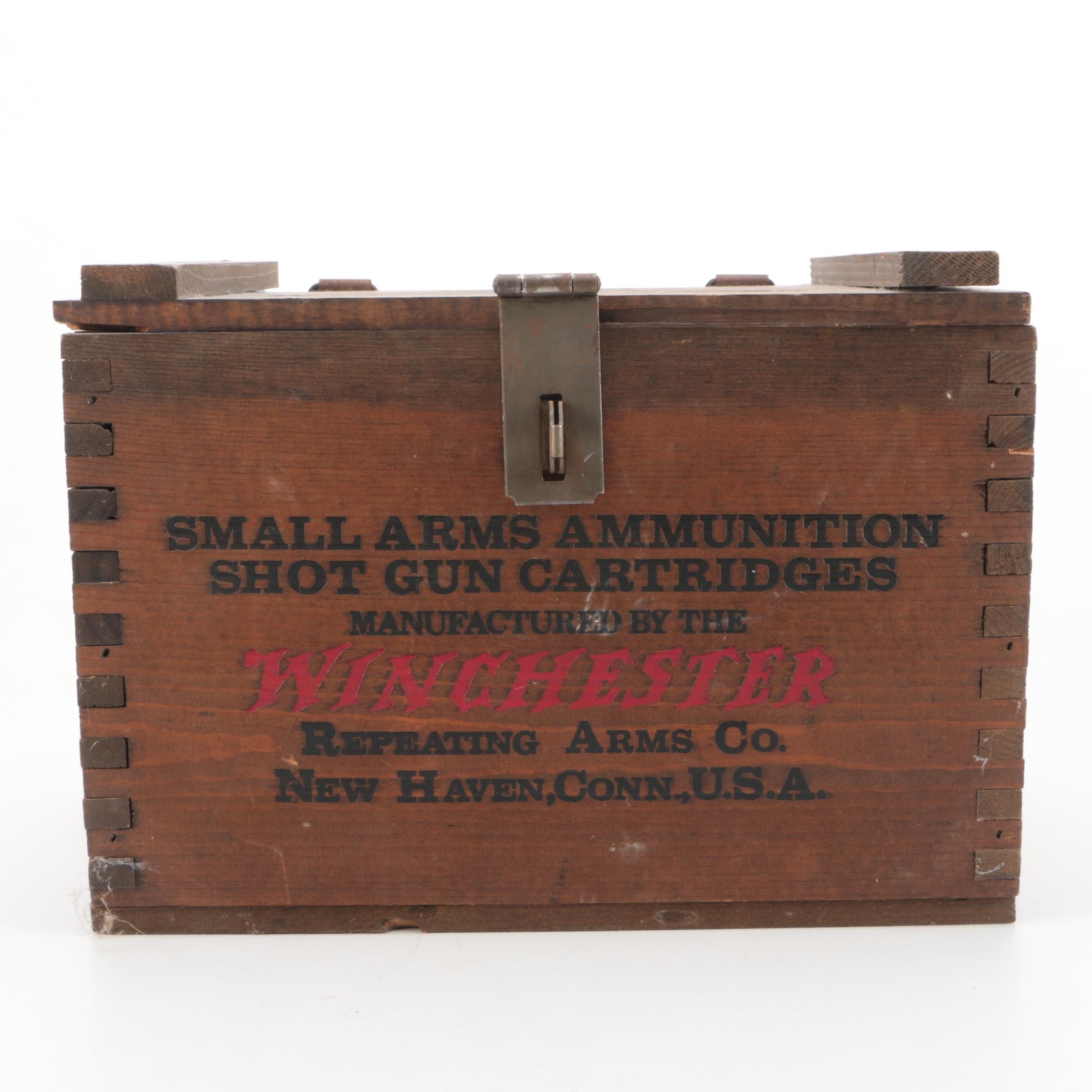 Vintage Winchester Wooden Ammunition Box