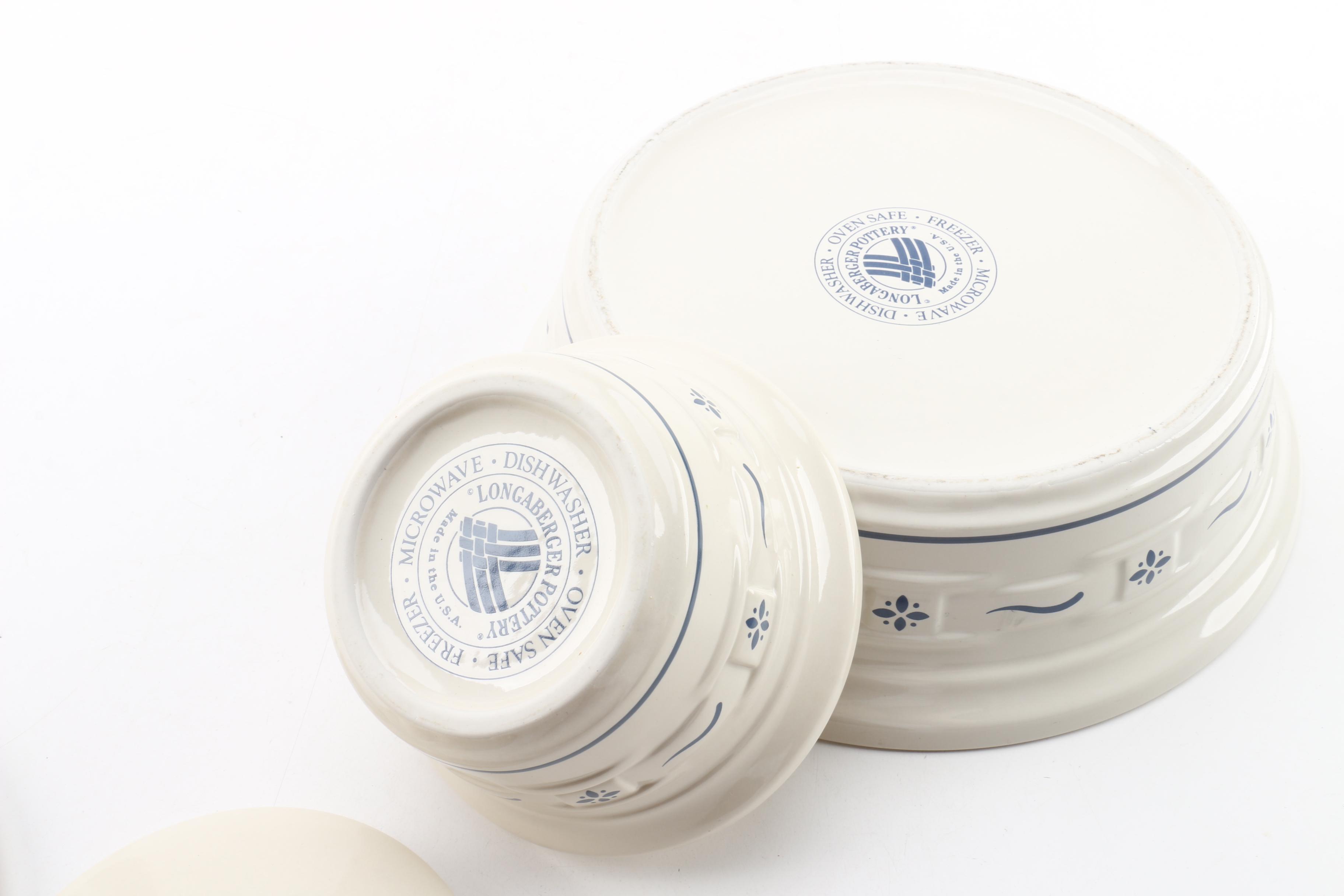 Longaberger Pottery "Woven Traditions Heritage" Bakeware