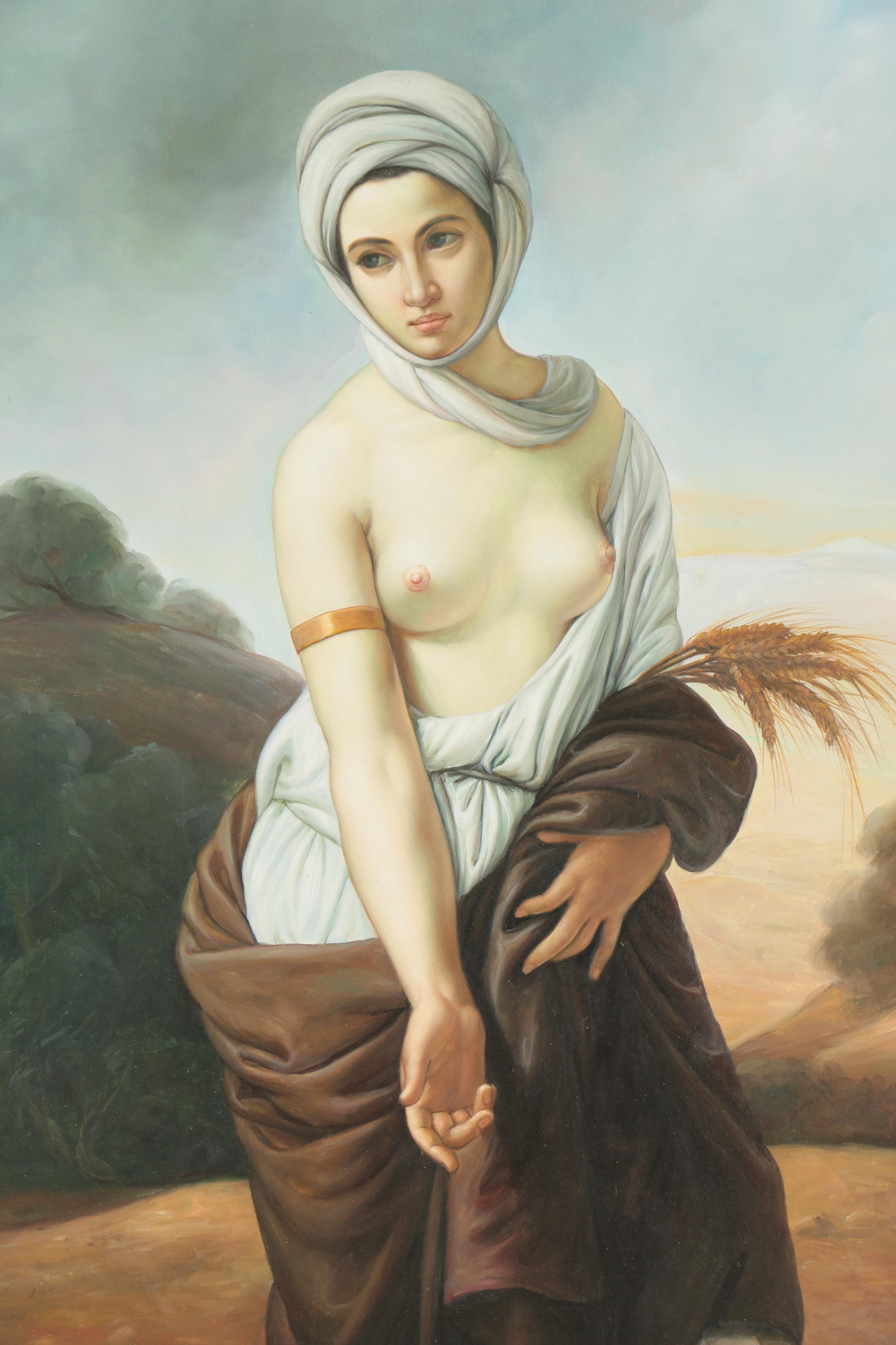Copy Oil Painting After Francesco Hayez's "Ruth"