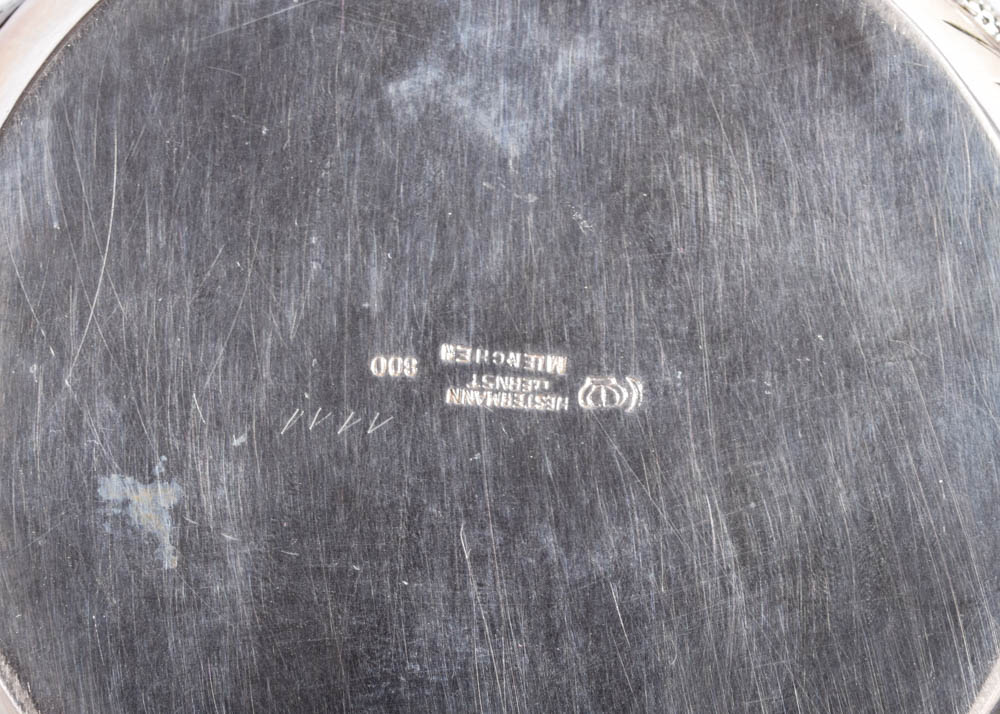 Vintage German Repoussé Hestermann Ernst 800 Silver Service From Germany