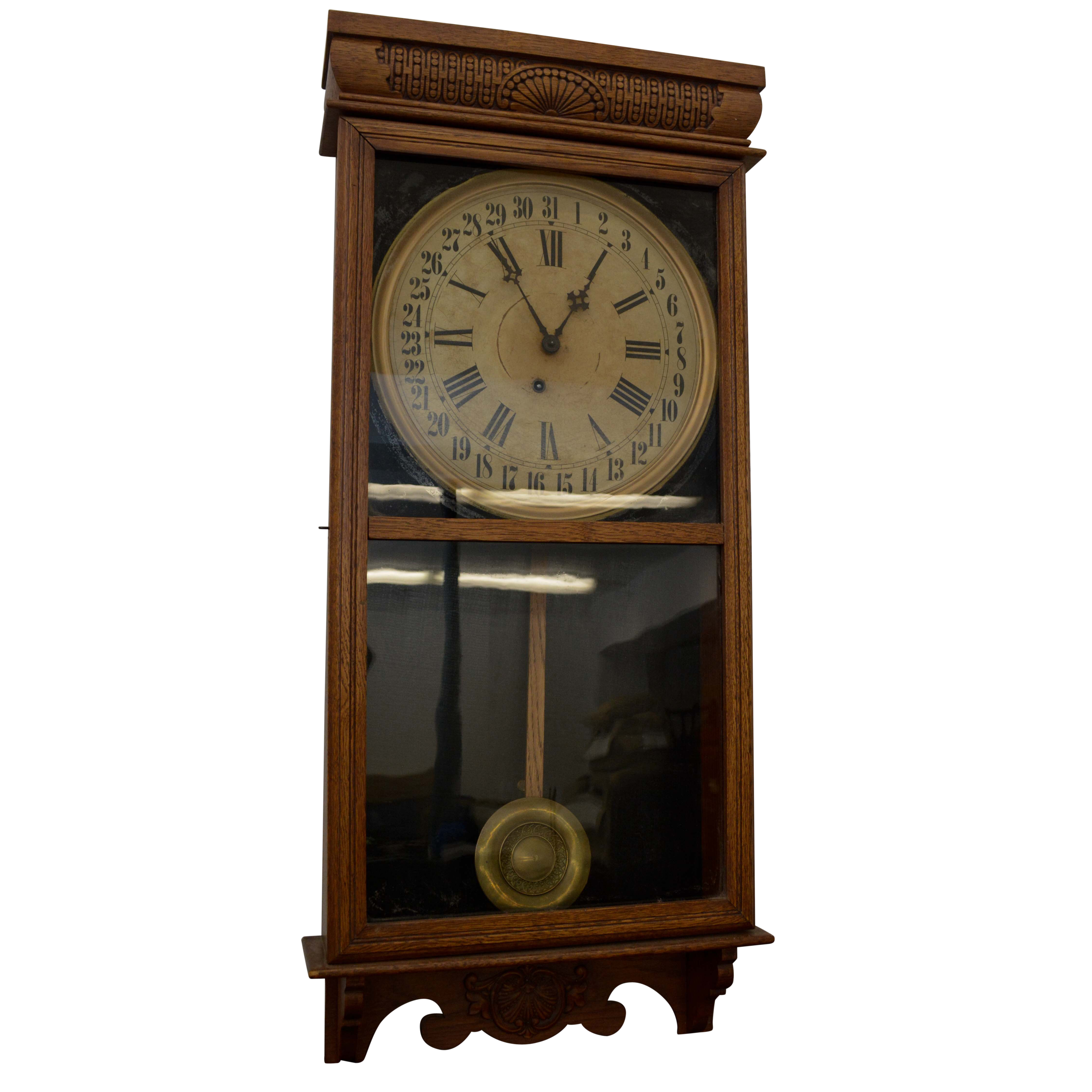 Early 20th Century E. Ingraham "Western Union" Wall Clock