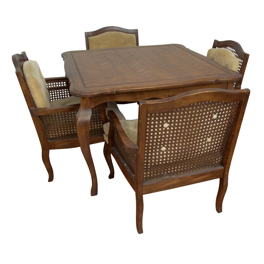 Mid-Century Oak Dining Table and Armchairs