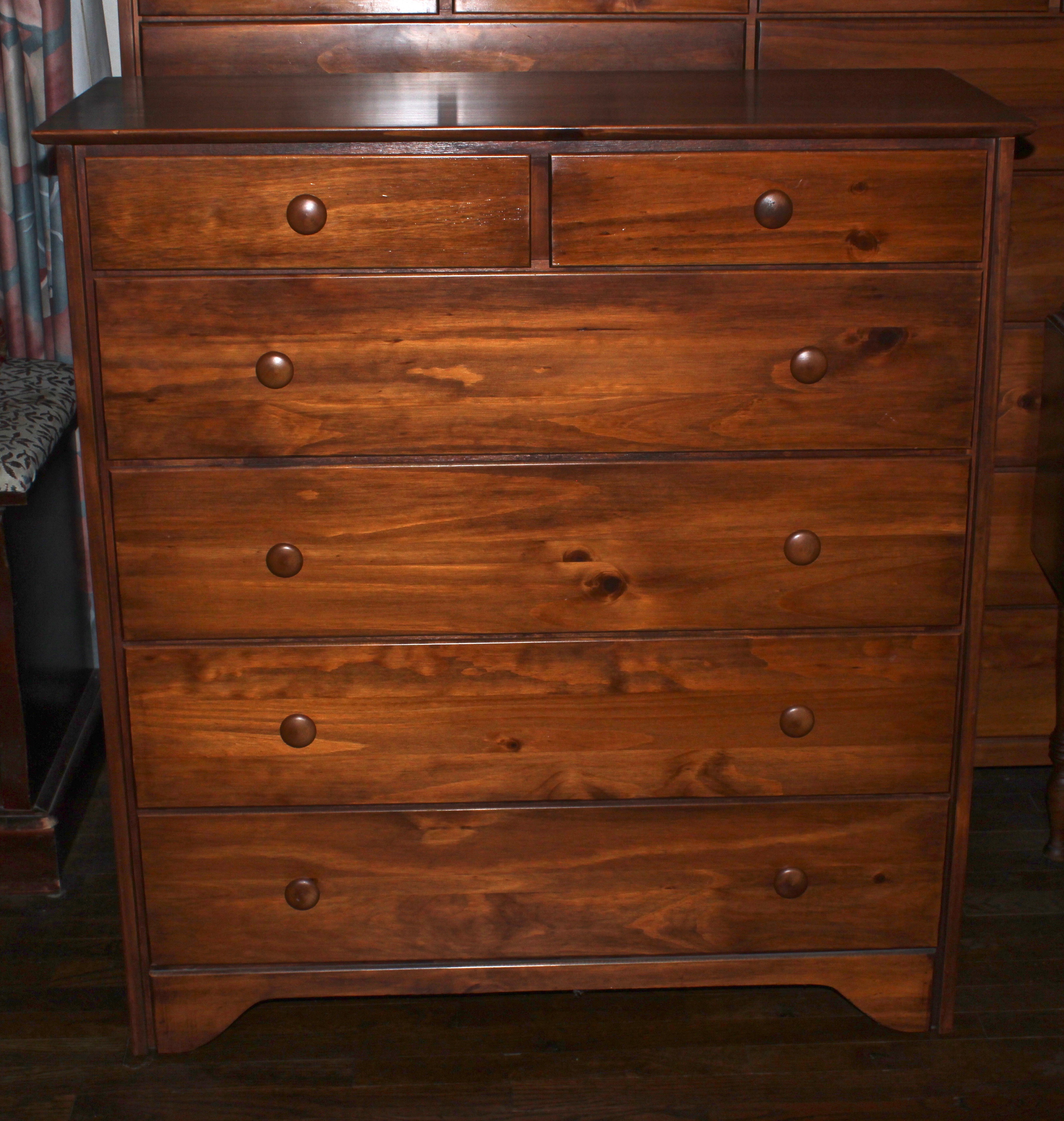 Cherry Wooden Dresser Set