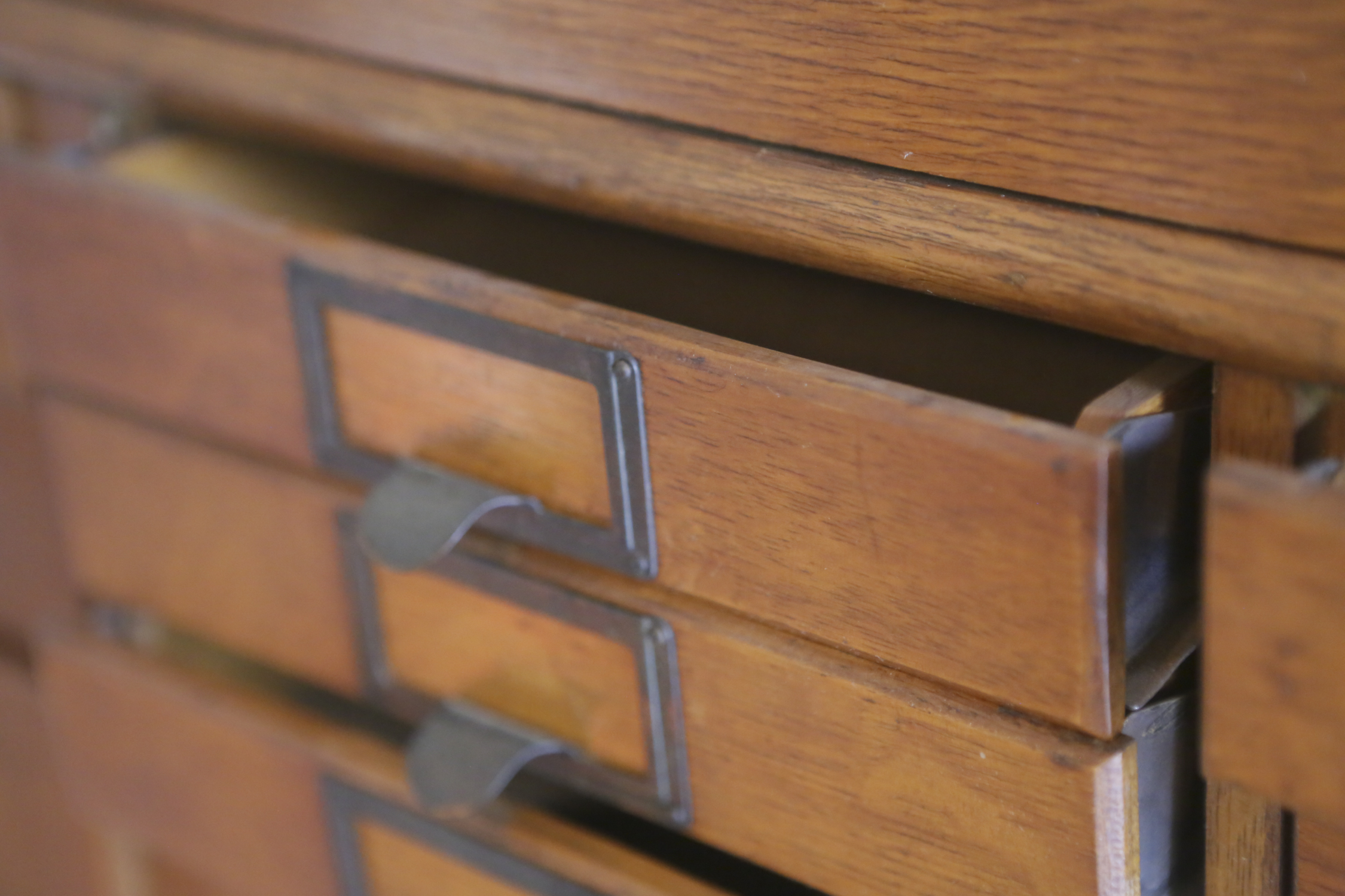 Vintage Oak Stacked File Cabinet by P.A. Wetzel Company