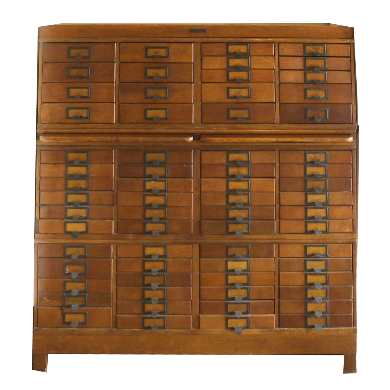 Vintage Oak Stacked File Cabinet by P.A. Wetzel Company
