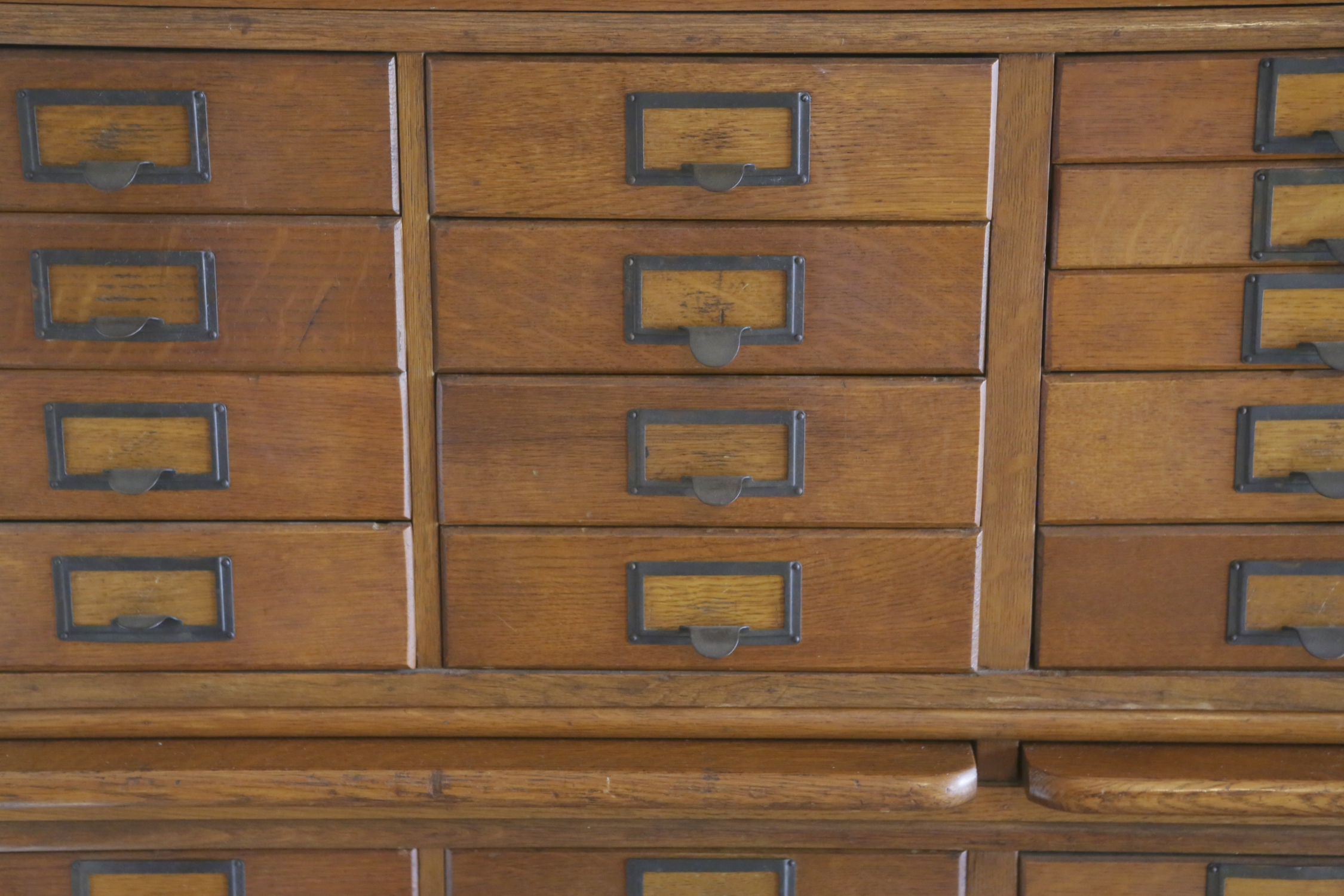 Vintage Oak Stacked File Cabinet by P.A. Wetzel Company