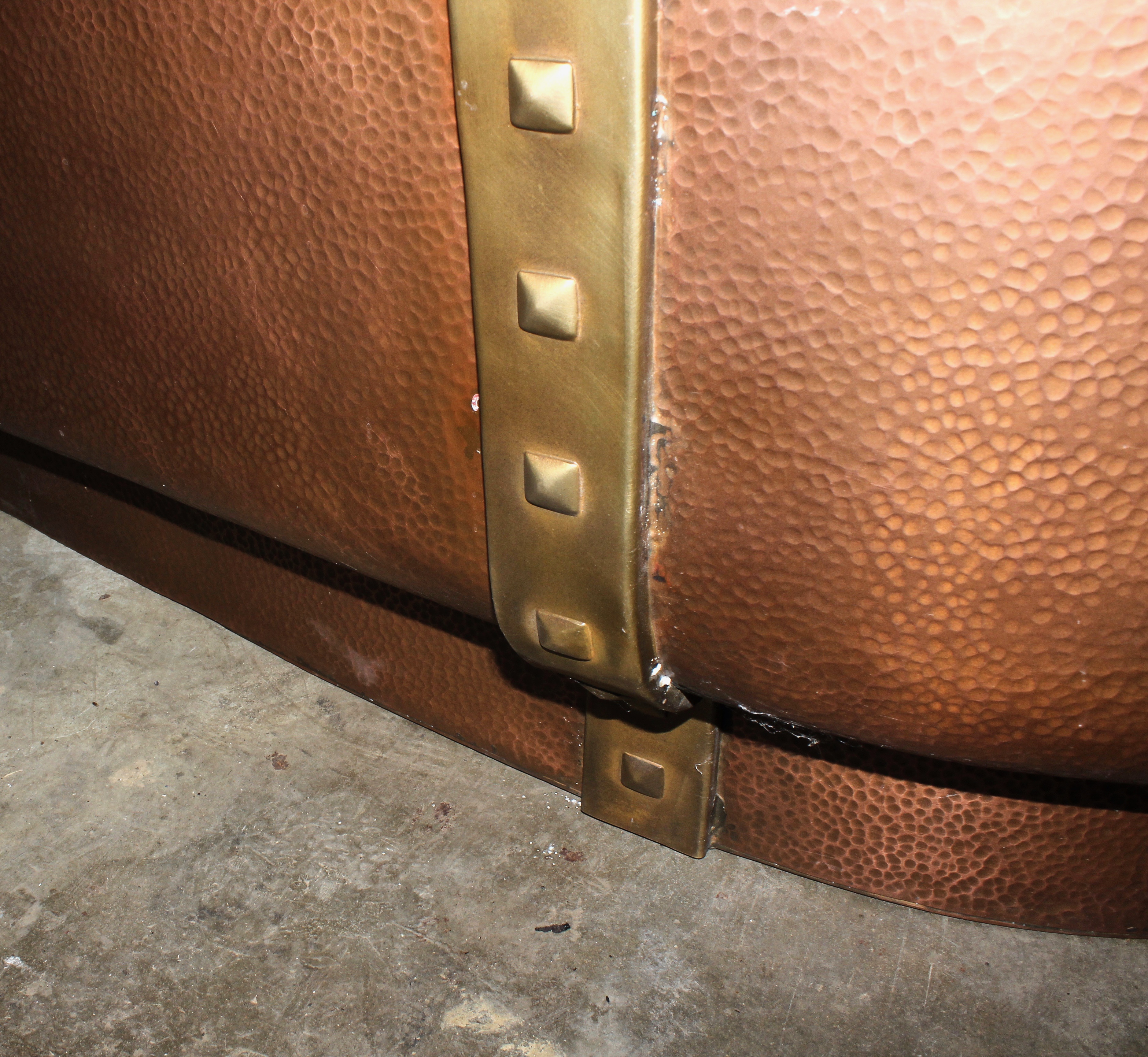 Hand Crafted Hammered Copper Soaking Tub