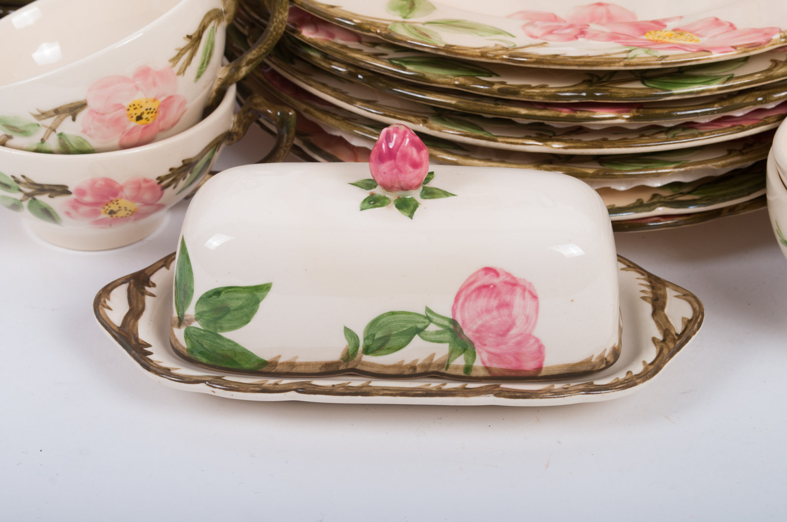 Hand Painted "Desert Rose" Franciscan Dinnerware