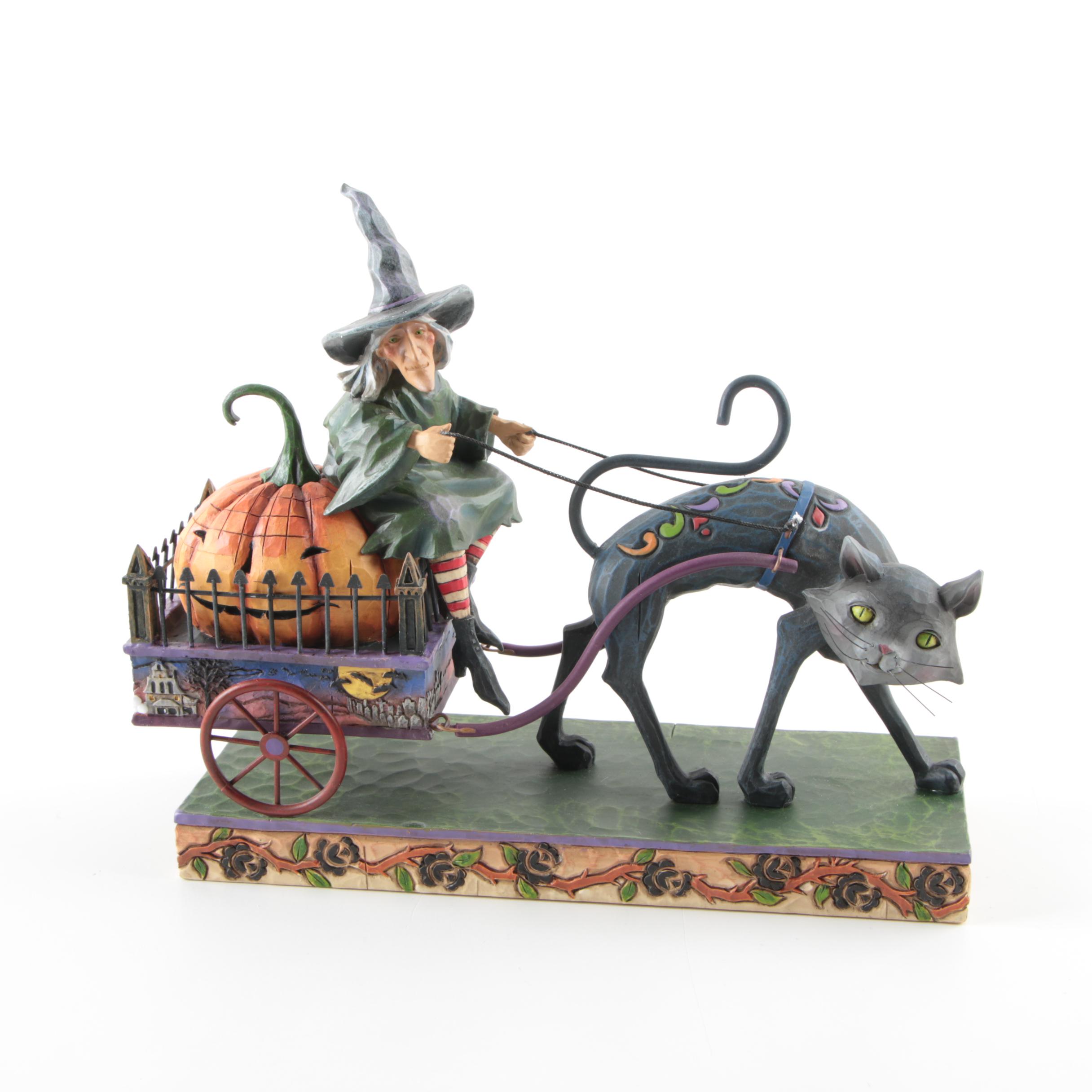 Jim Shore Heartwood Creek "Wicked Ride" Halloween Figurine.