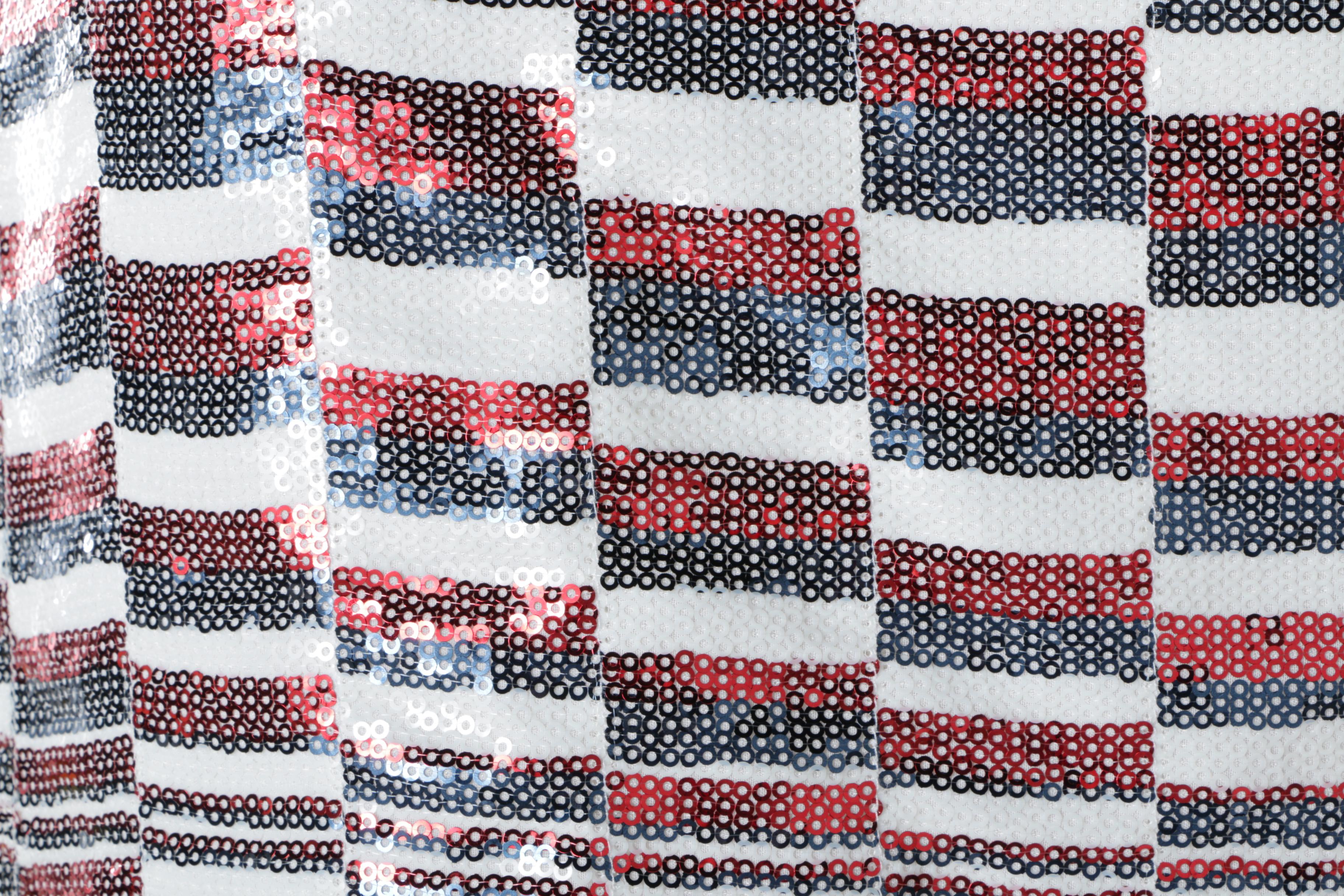 Dolce & Gabbana Quadri Check Sequined Blouse