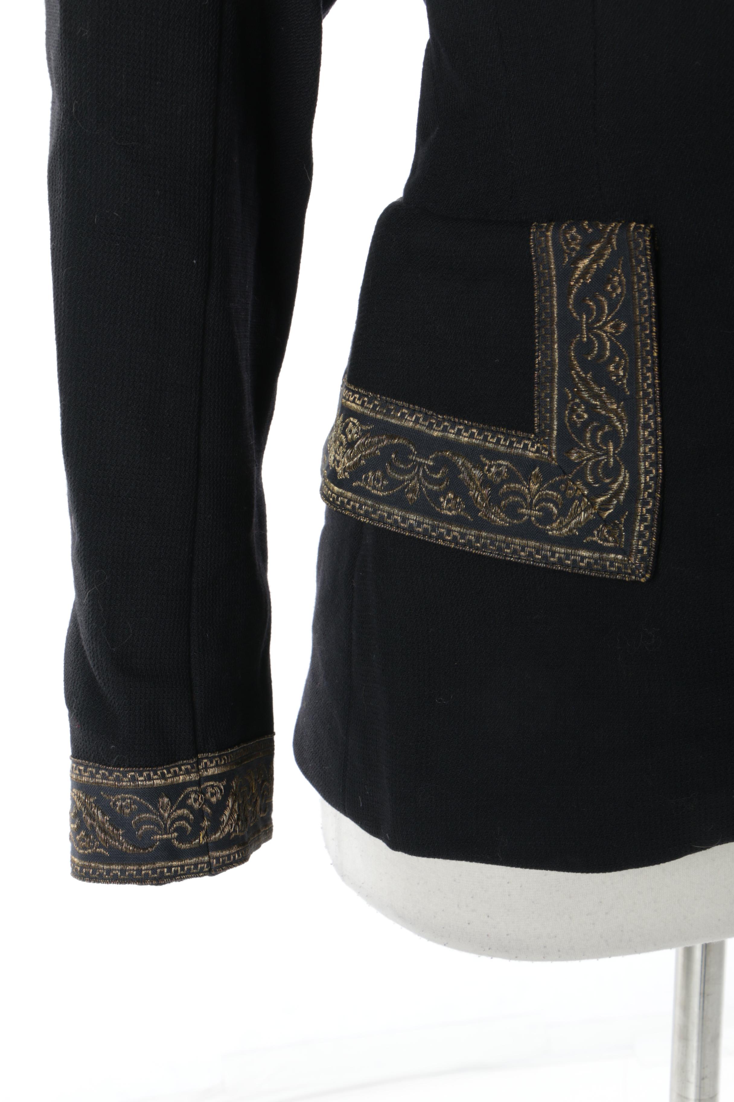 Women's Vintage Lolita Lempicka Black Wool Jacket