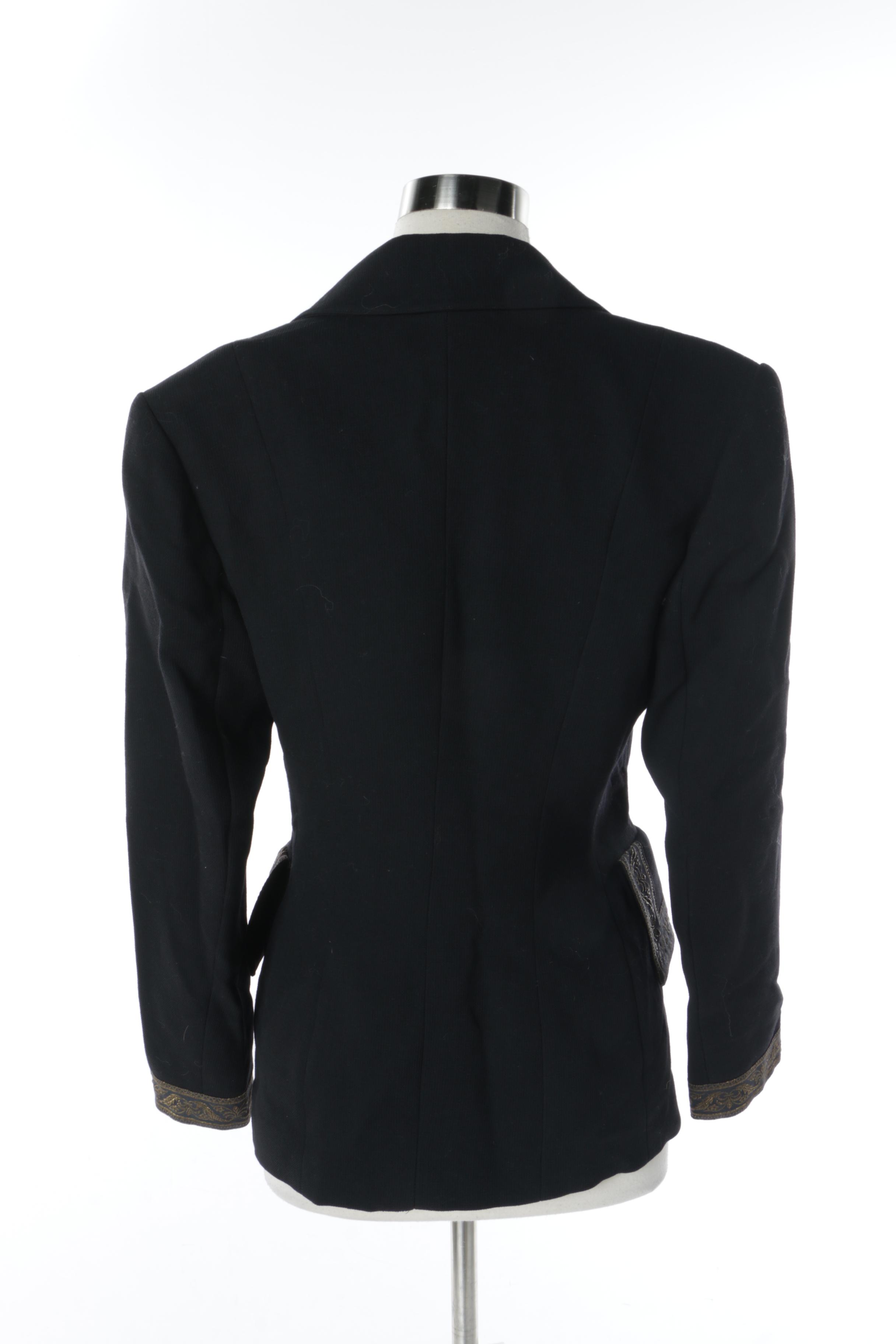 Women's Vintage Lolita Lempicka Black Wool Jacket