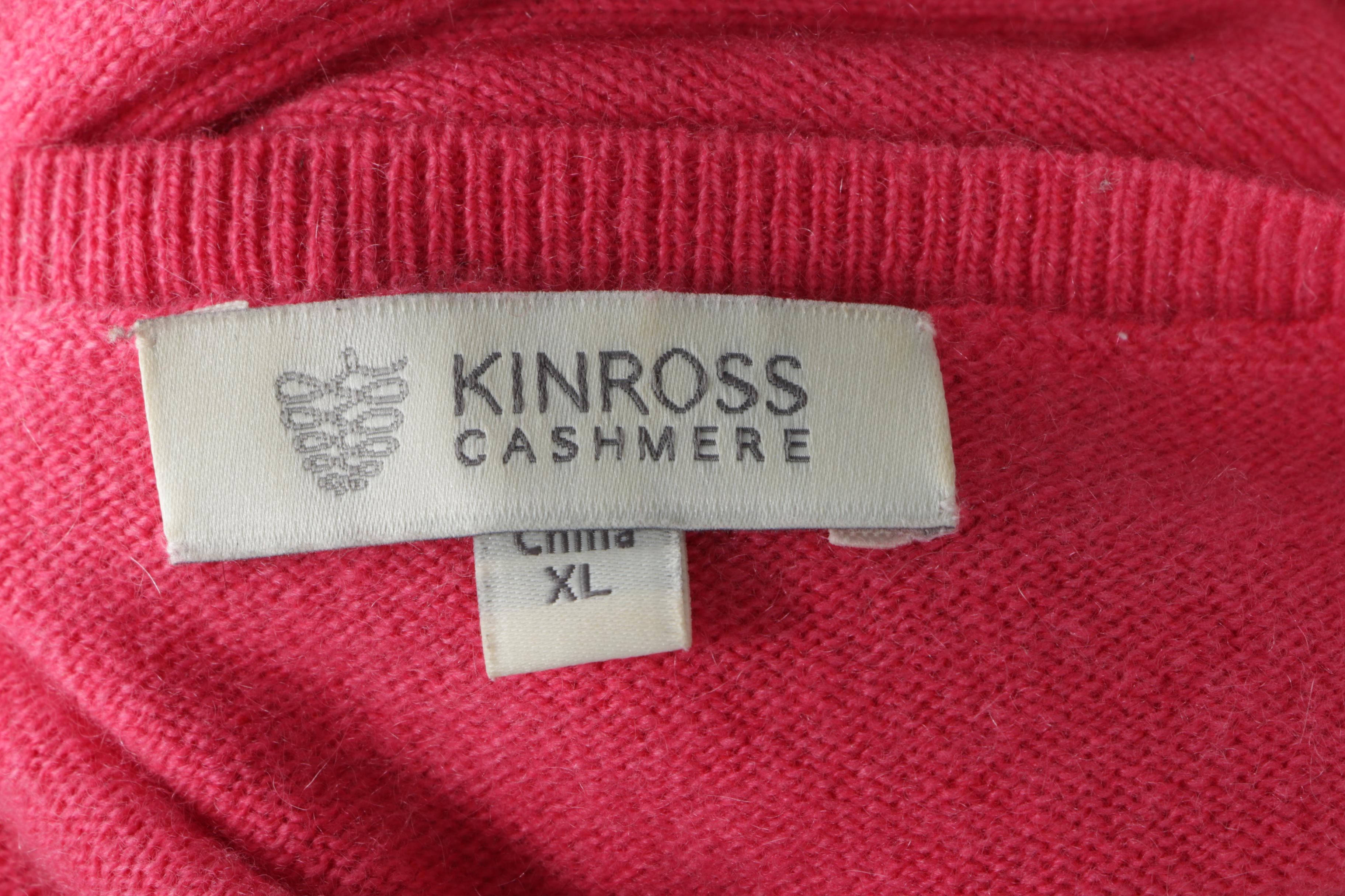 Women's Kinross Cashmere Pink Cashmere Knit Sweater